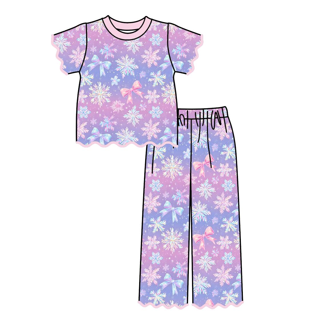 （Weekly Pre-Order）Girls Christmas Embroidery Scallop Set（Ends 8.30）