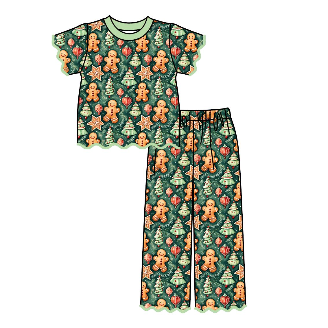 （Weekly Pre-Order）Girls Christmas Embroidery Scallop Set（Ends 8.30）