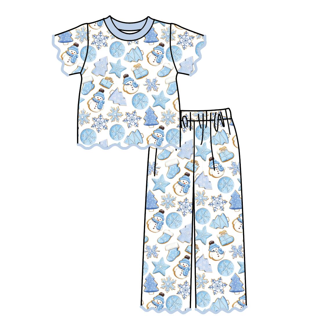 （Weekly Pre-Order）Girls Christmas Embroidery Scallop Set（Ends 8.30）