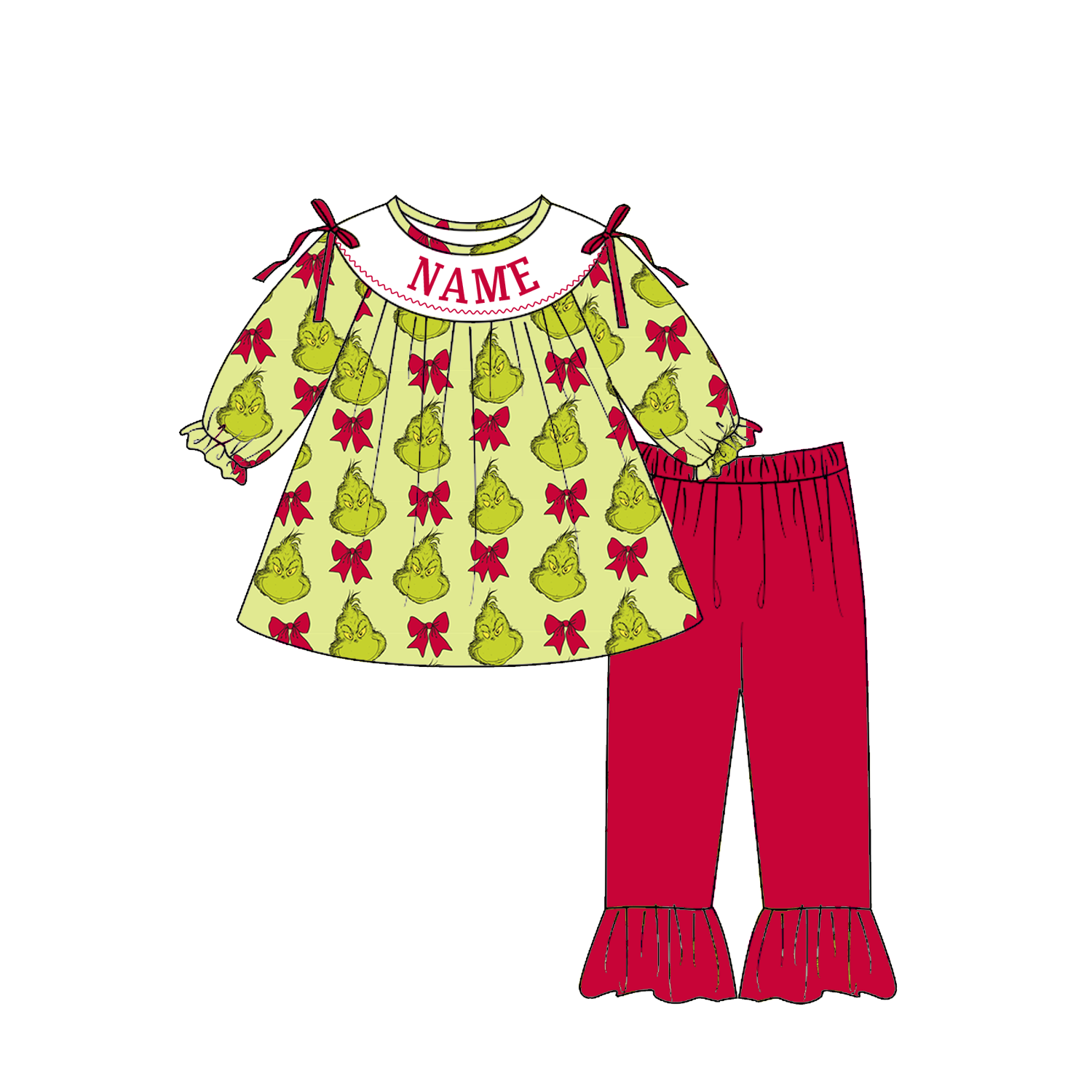 （Weekly Pre-Order）Sisters Christmas Embroidery Smocked Dress,Set&Romper（Ends 9.6）