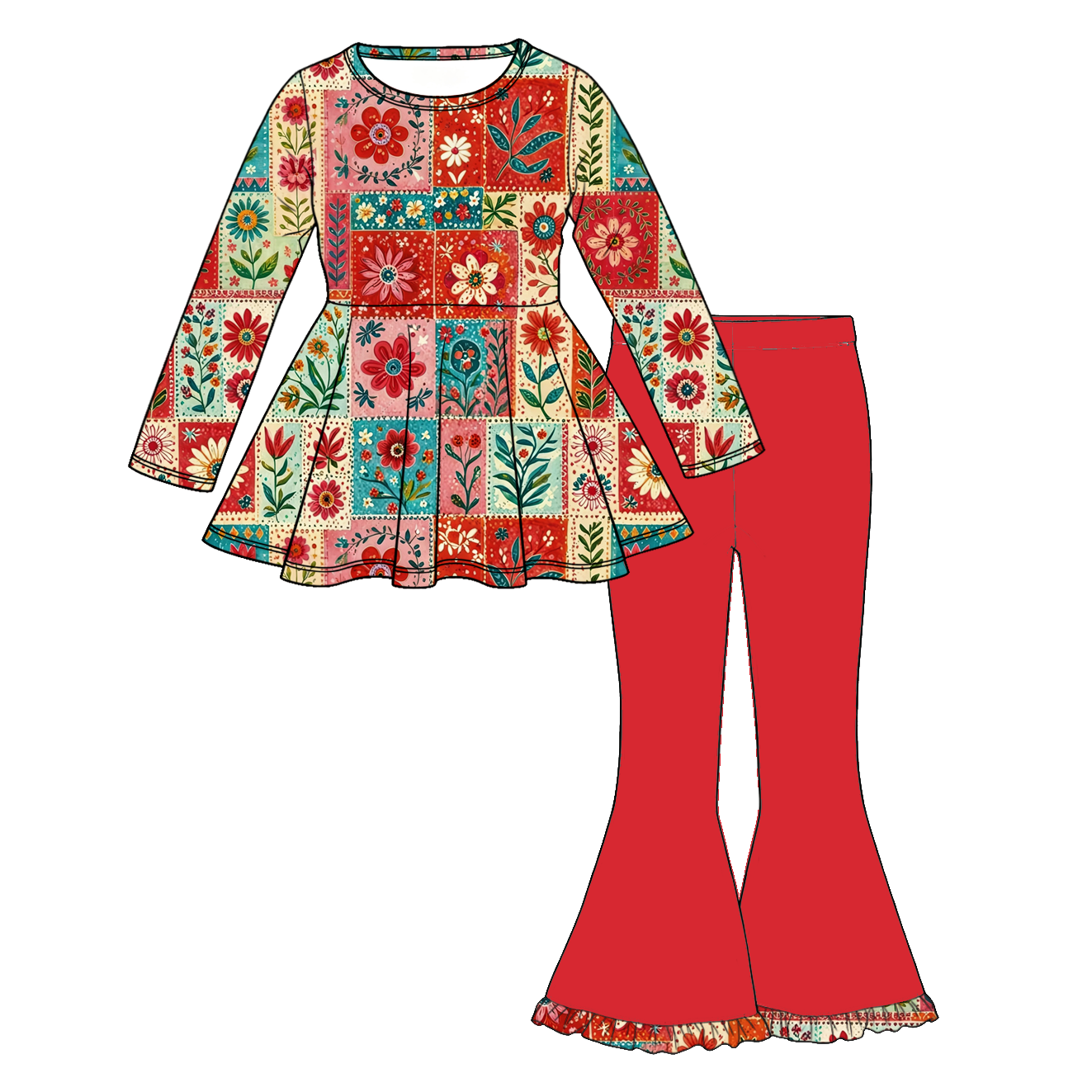 （Weekly Pre-Order）Sisters Fall Floral Print Dress,Set&Romper（Ends 9.20）