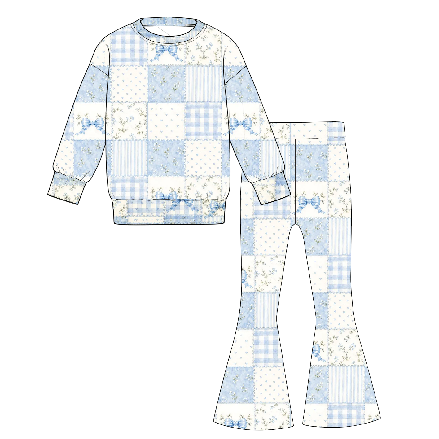 （Weekly Pre-Order）Family Fall Bow Print Dress,Set&Romper（Ends 9.20）