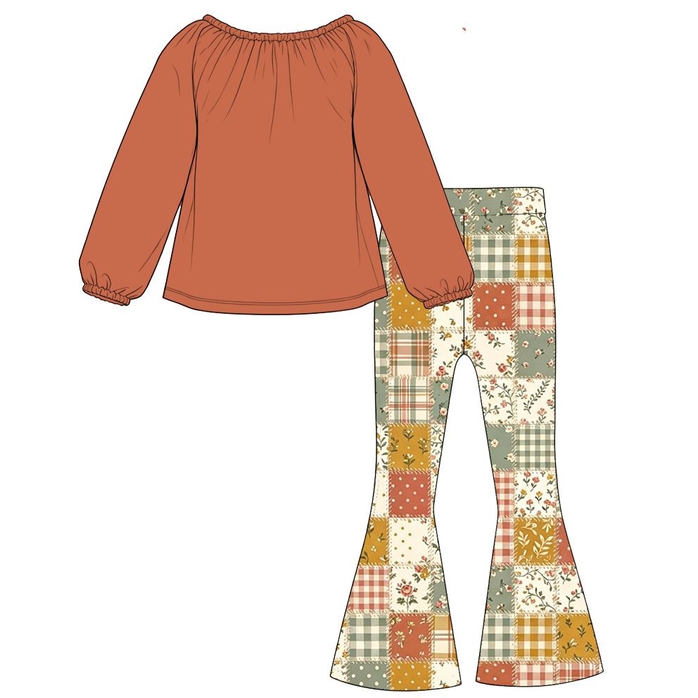 （Pre Order）Family Fall Floral Print Dress,Set&Romper
