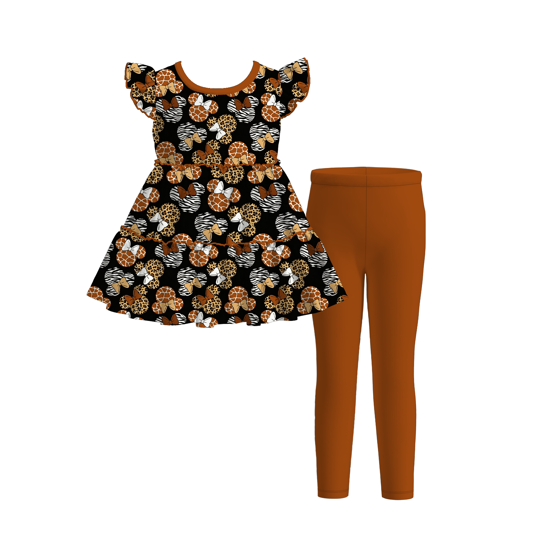 （Pre Order）Family Fall Cartoon Print Dress&Set