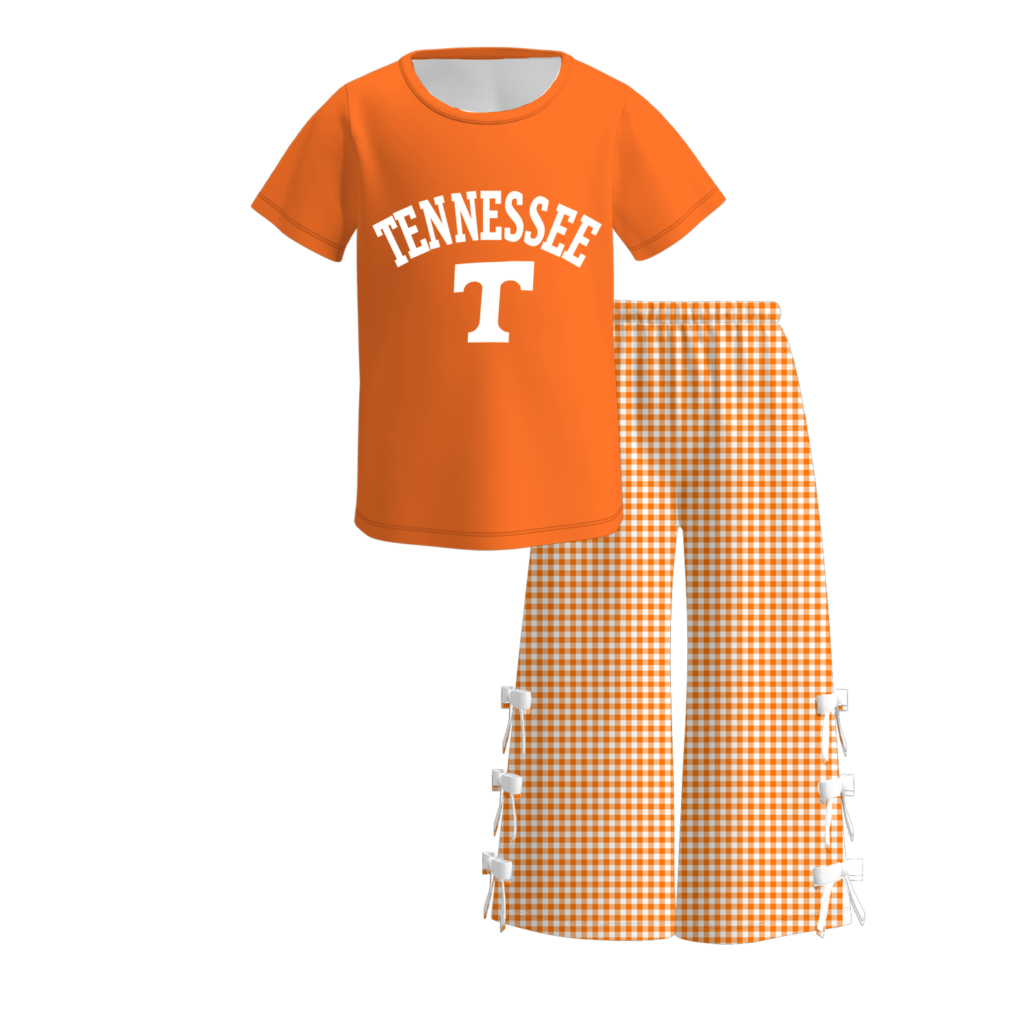 （Weekly Pre-Order）Girls Football Print Bow Outfit Set（Ends 9.13）