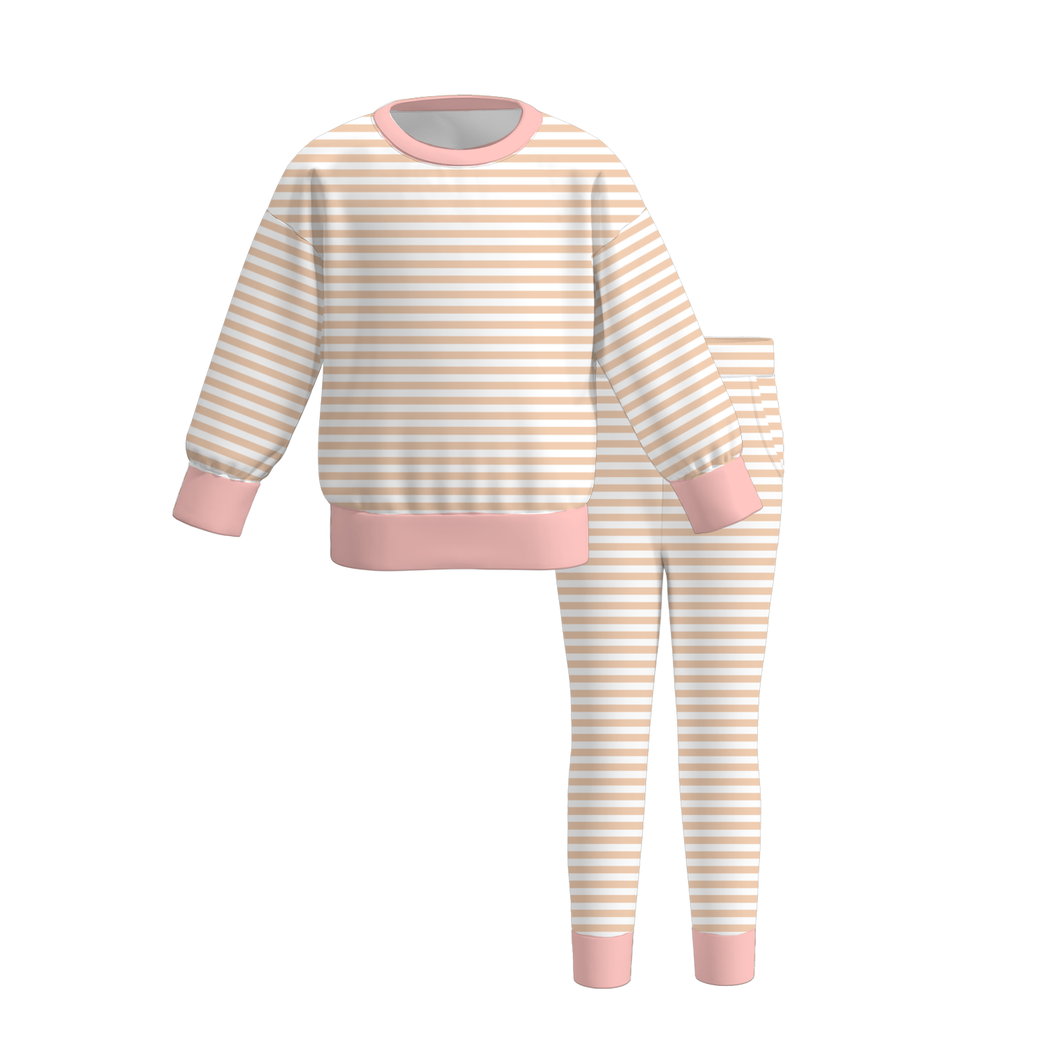 （Weekly Pre-Order）Girls Fall Stripe Sweatshirt Set（Ends 9.13）