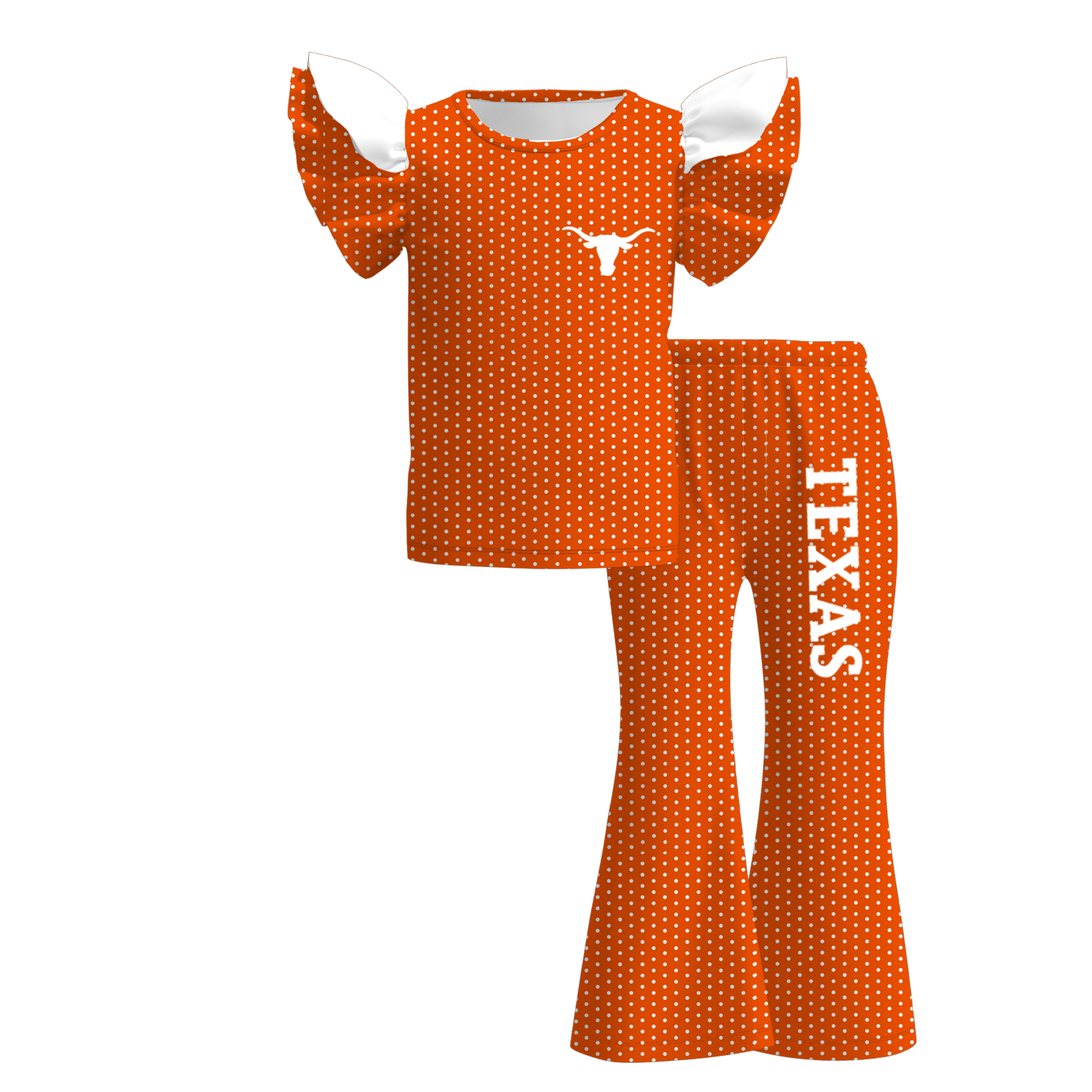 （Weekly Pre-Order）Girls Football Print Ruffle Outfit Set（Ends 9.13）