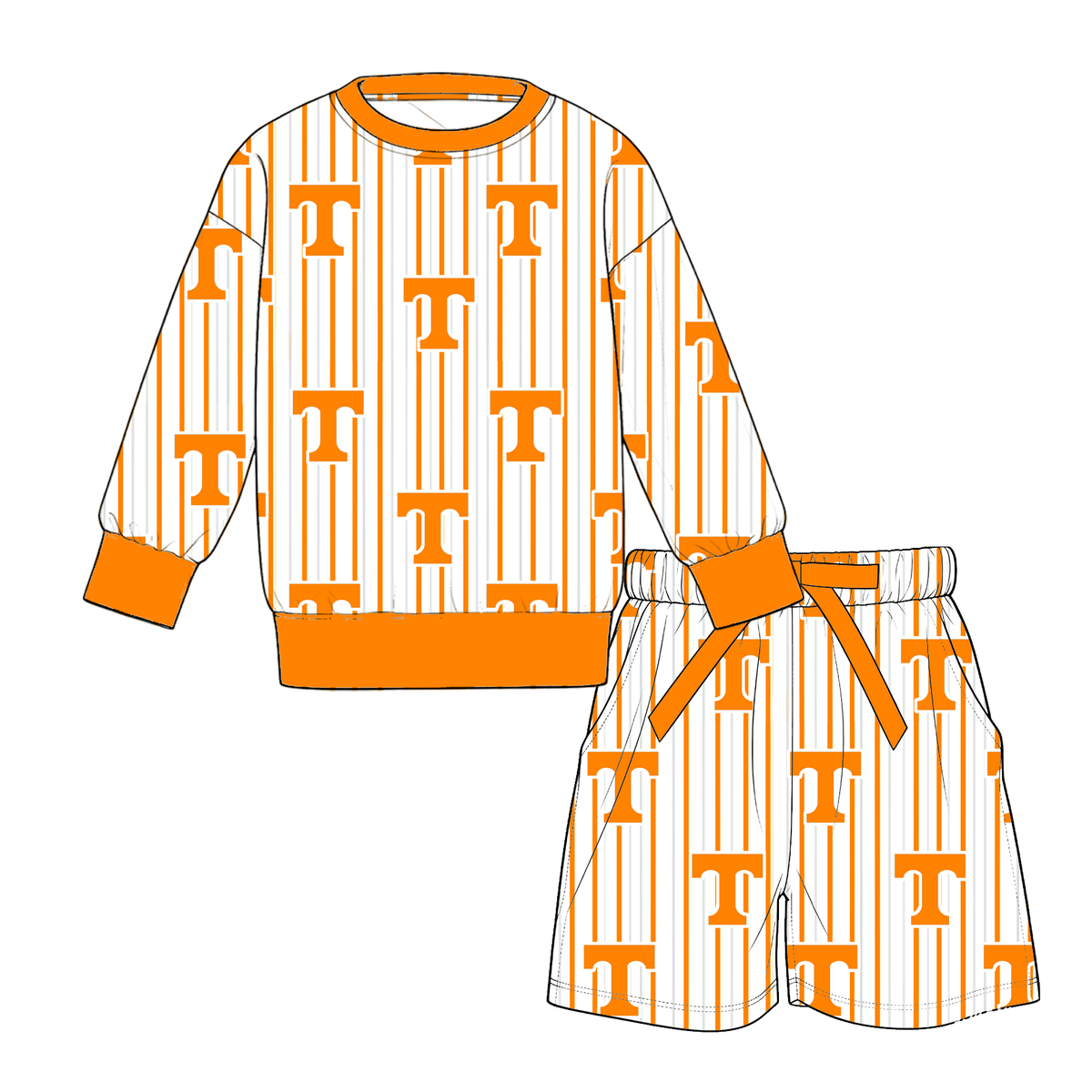 （Weekly Pre-Order）Mommy&Me Football Print Shorts Set（Ends 9.20）