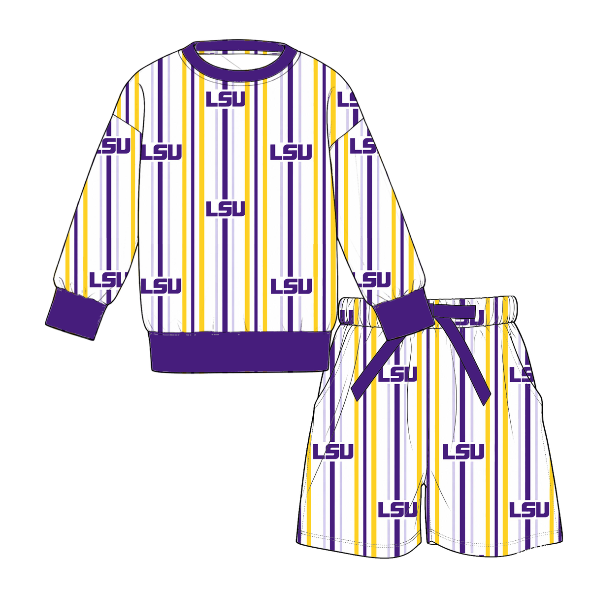 （Weekly Pre-Order）Mommy&Me Football Print Shorts Set（Ends 9.20）
