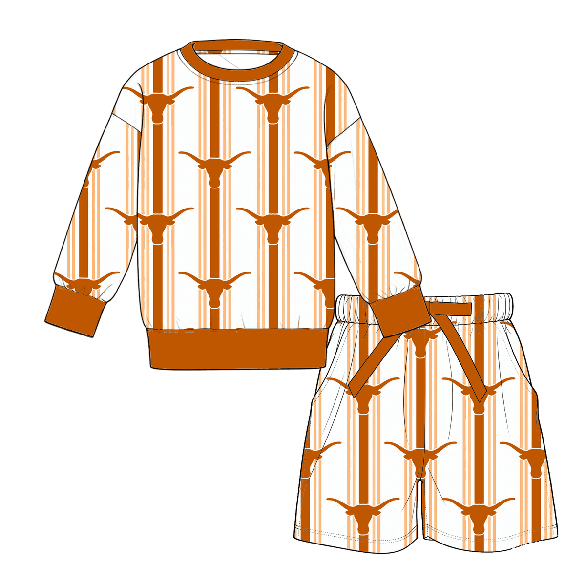 （Weekly Pre-Order）Mommy&Me Football Print Shorts Set（Ends 9.20）