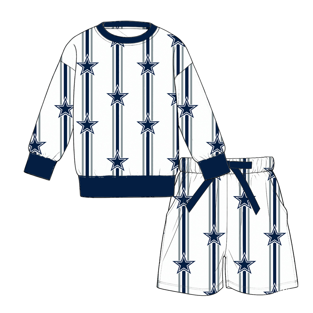 （Weekly Pre-Order）Mommy&Me Football Print Shorts Set（Ends 9.20）