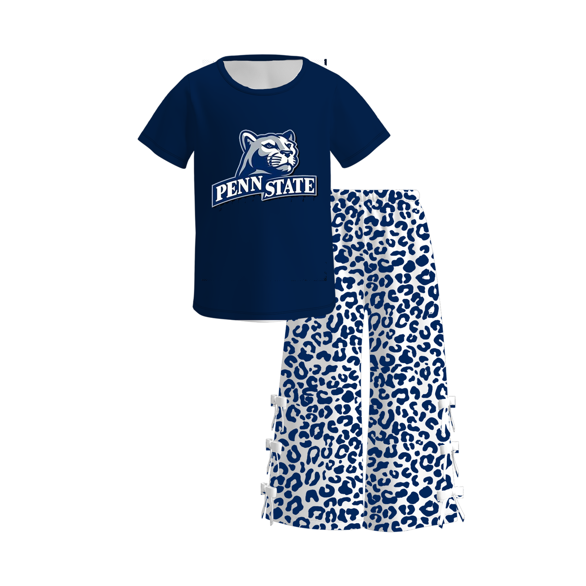 （Weekly Pre-Order）Girls Football Print Bow Outfit Set（Ends 9.20）