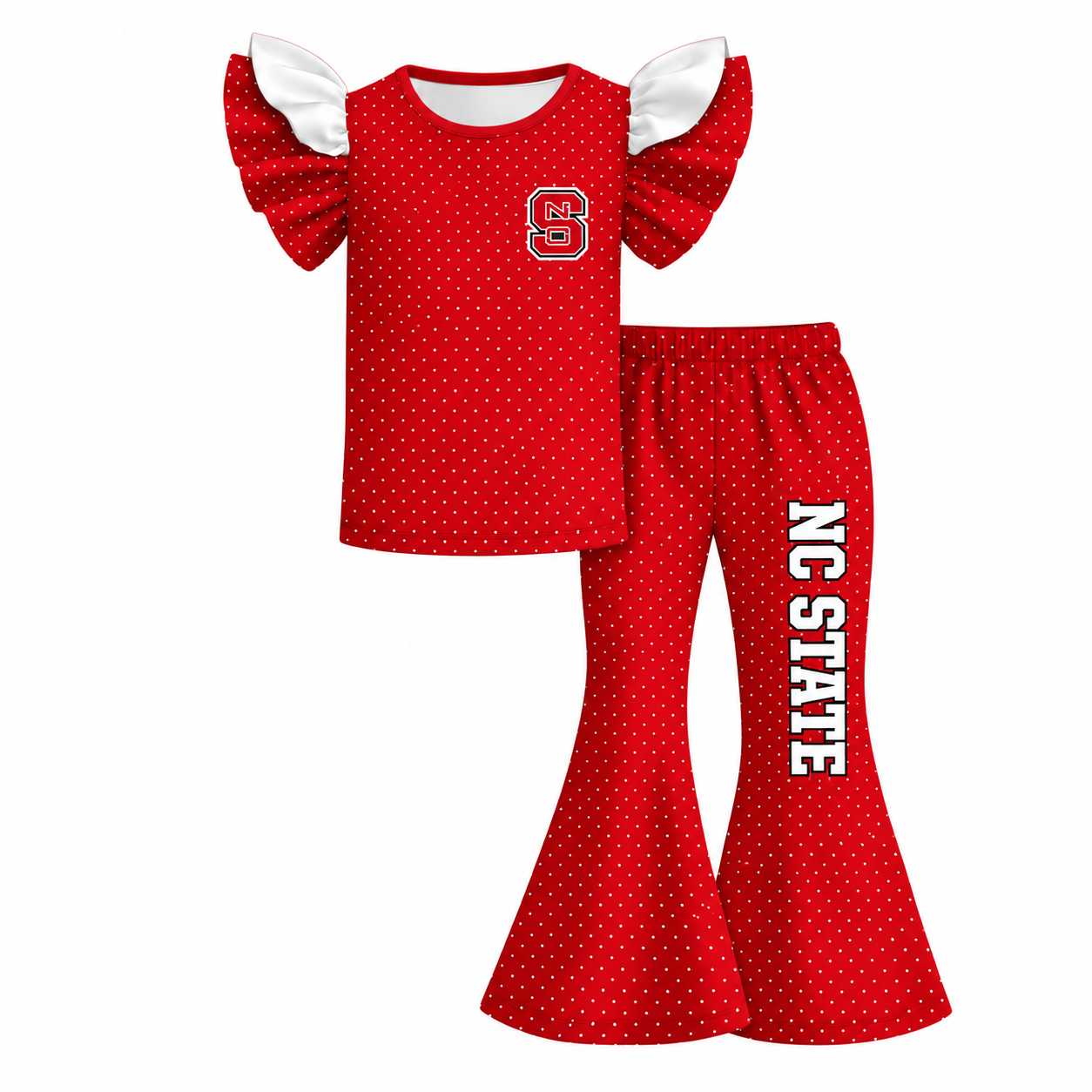 （Weekly Pre-Order）Girls Football Print Ruffle Outfit Set（Ends 9.20）