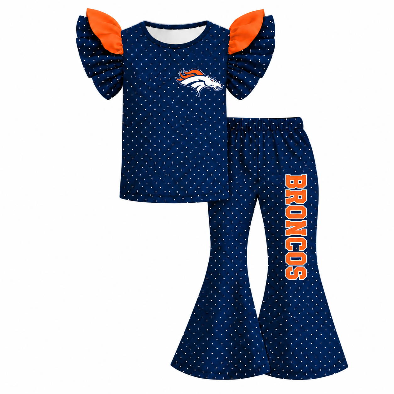 （Weekly Pre-Order）Girls Football Print Ruffle Outfit Set（Ends 9.20）