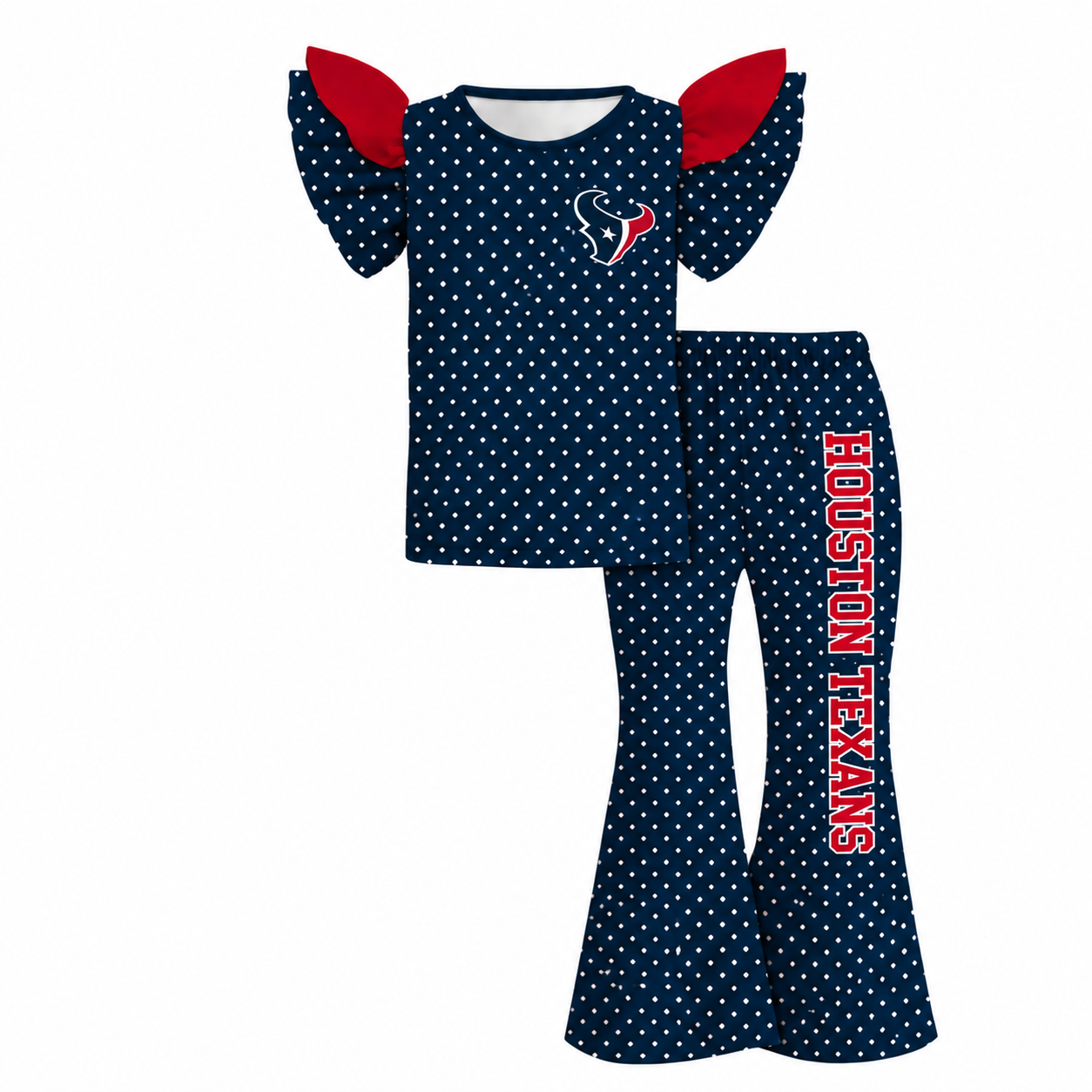 （Weekly Pre-Order）Girls Football Print Ruffle Outfit Set（Ends 9.20）