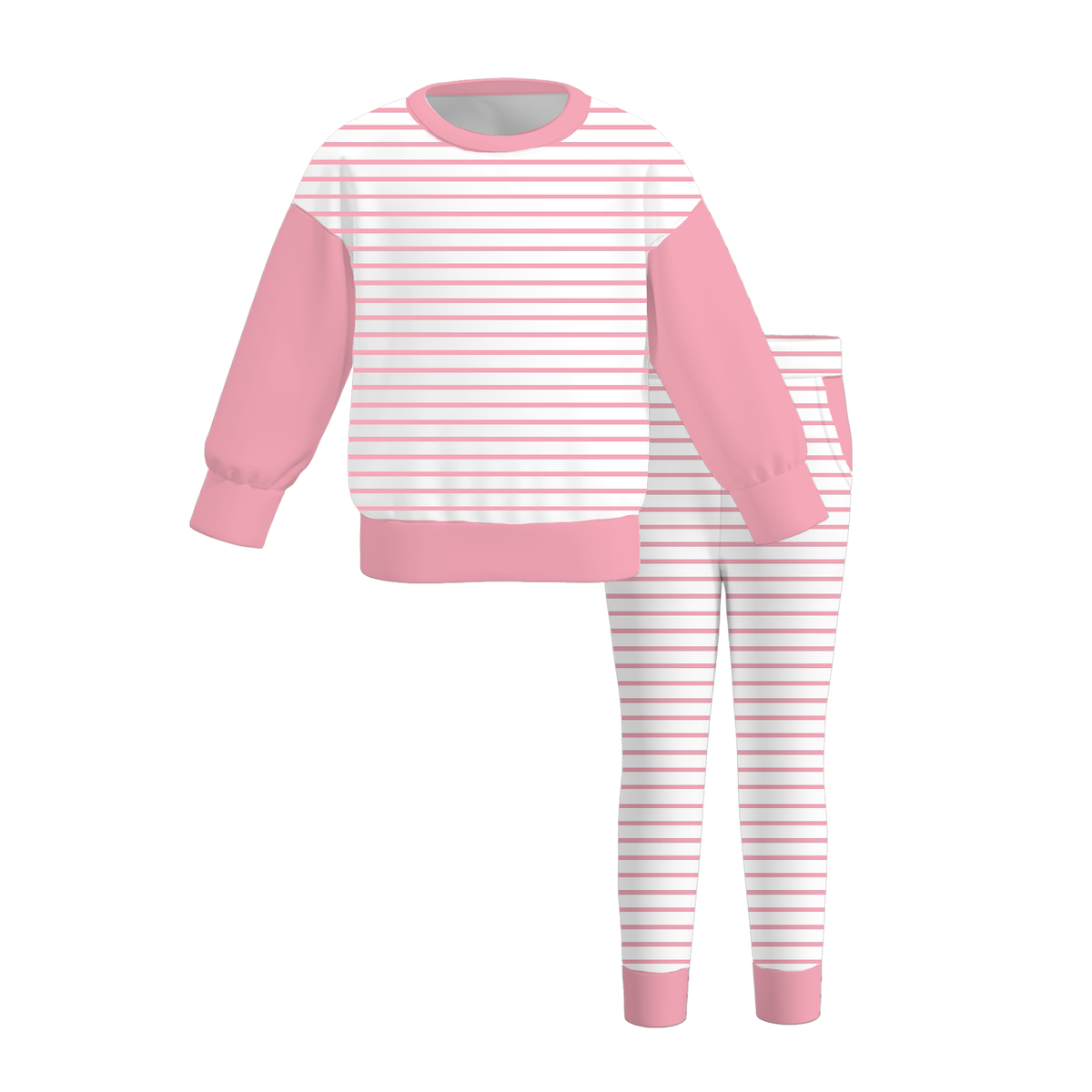 （Weekly Pre-Order）Girls Fall Stripe&Dot Sweatshirt Set（Ends 9.27）