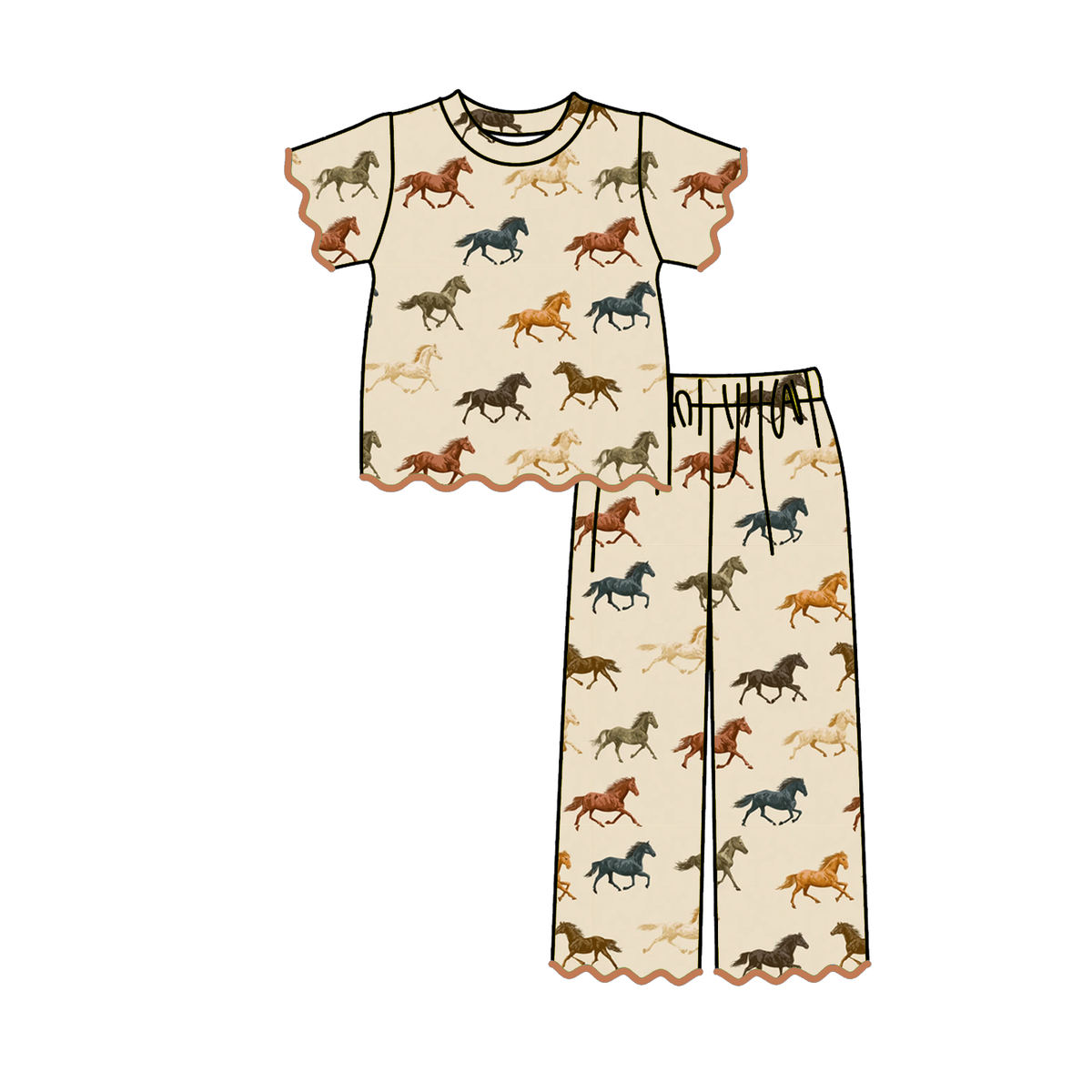 （Weekly Pre-Order）Girls Fall Embroidery Scallop Set（Ends 10.11）