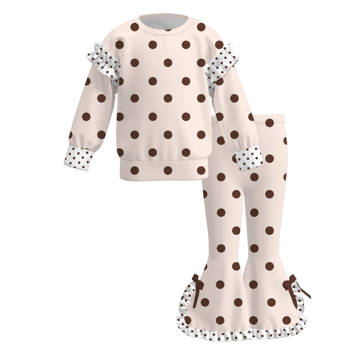 （Weekly Pre-Order）Girls Dot Print Outfit Set（Ends 10.11）