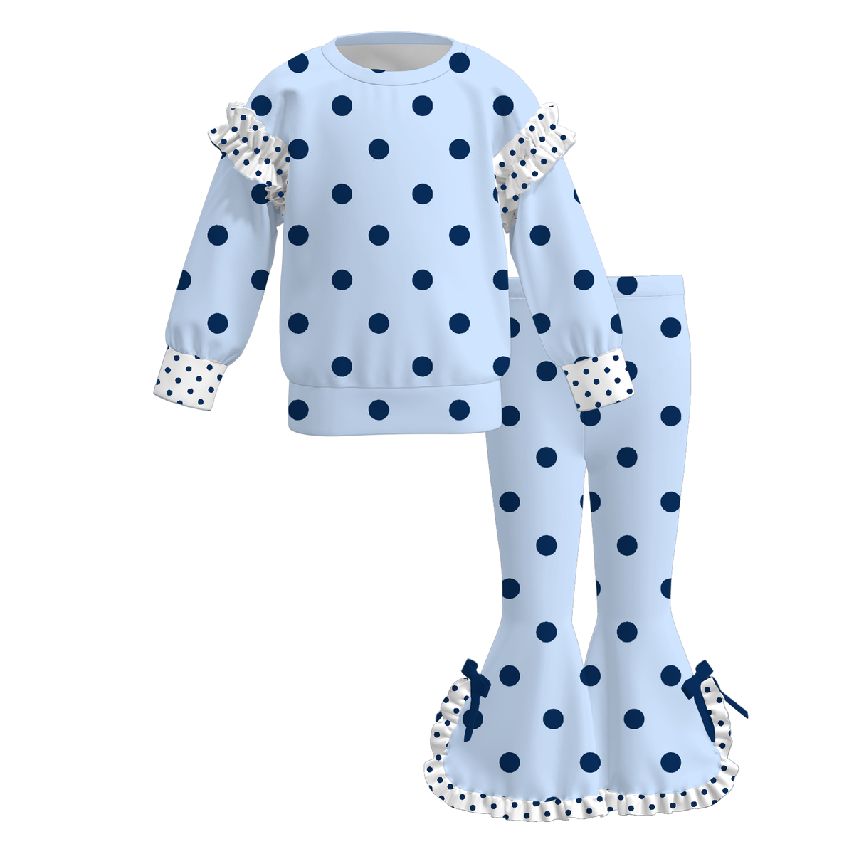（Weekly Pre-Order）Girls Dot Print Outfit Set（Ends 10.11）