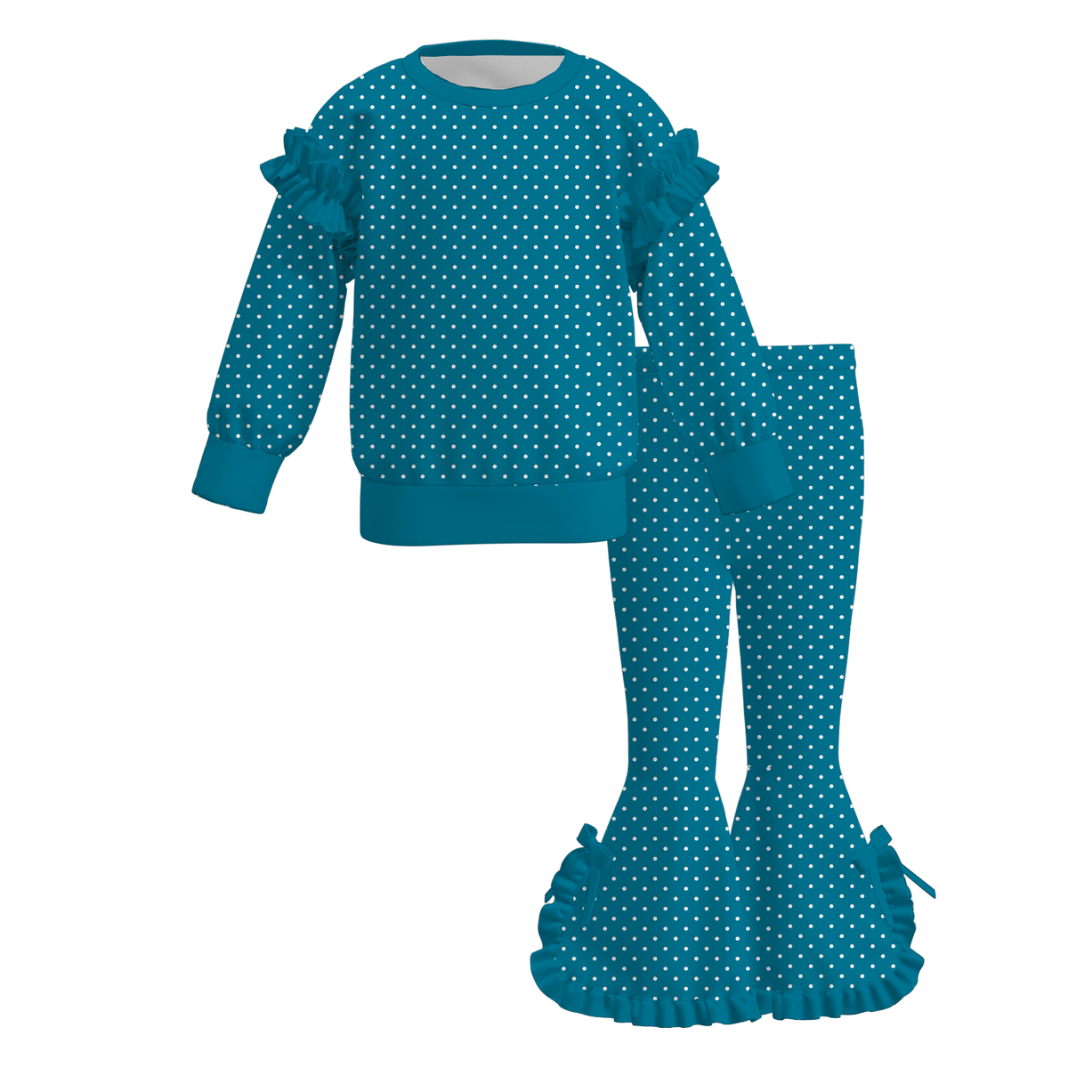 （Weekly Pre-Order）Girls Dot Print Outfit Set（Ends 10.11）