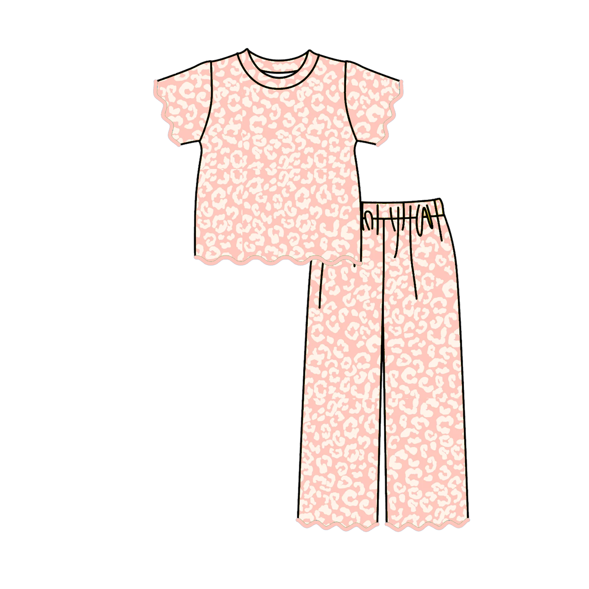 （Weekly Pre-Order）Girls Fall Embroidery Scallop Set（Ends 10.11）