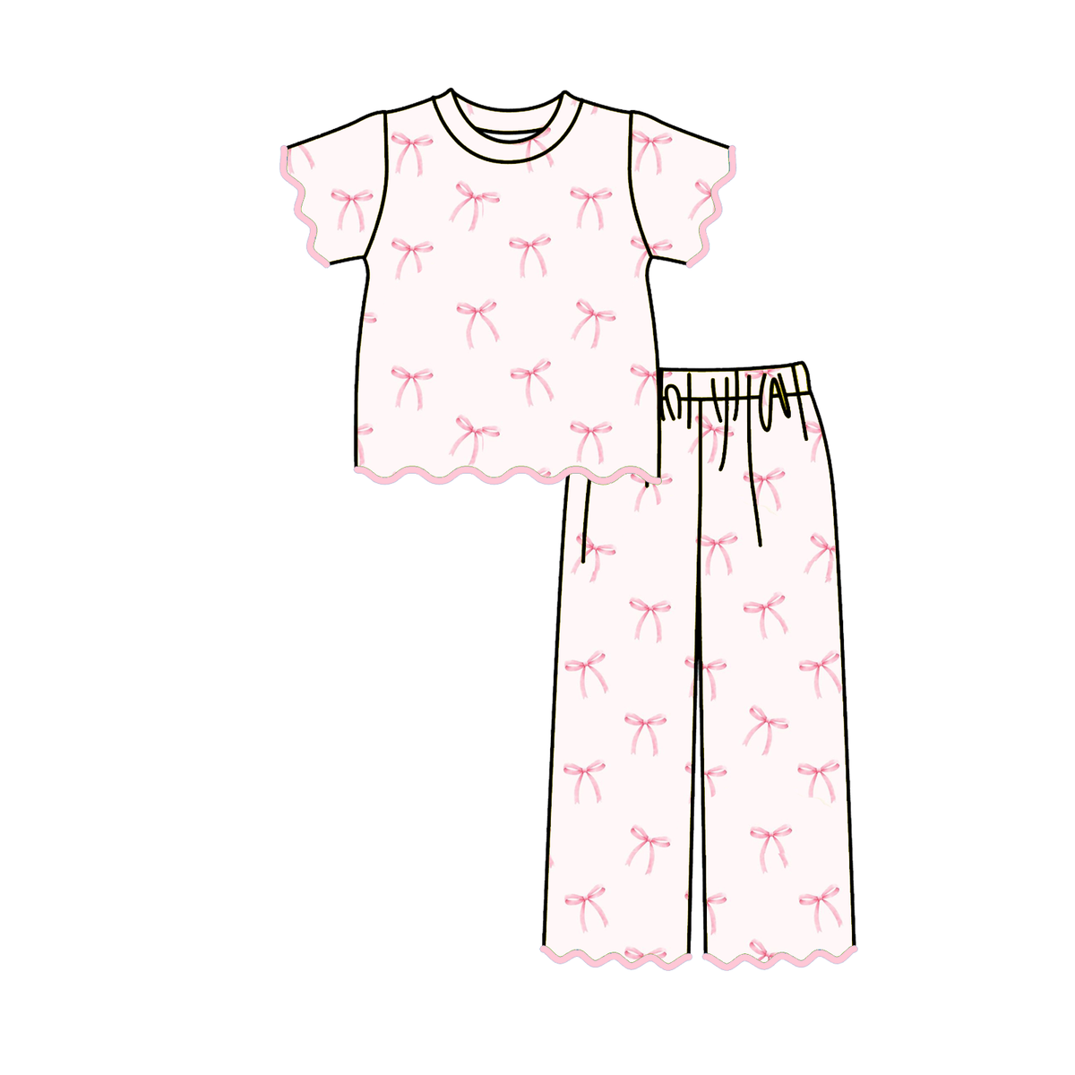 （Weekly Pre-Order）Girls Fall Embroidery Scallop Set（Ends 10.11）