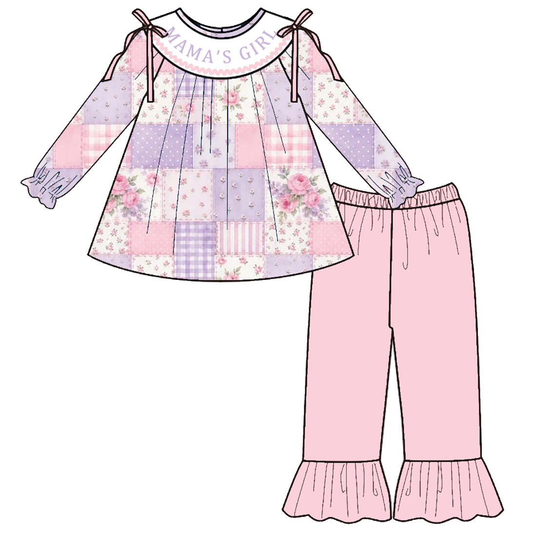 （Weekly Pre-Order）Sisters Spring&Summer MAMAS GIRL Embroidery Smocked Dress,Set&Romper（Ends 10.28）