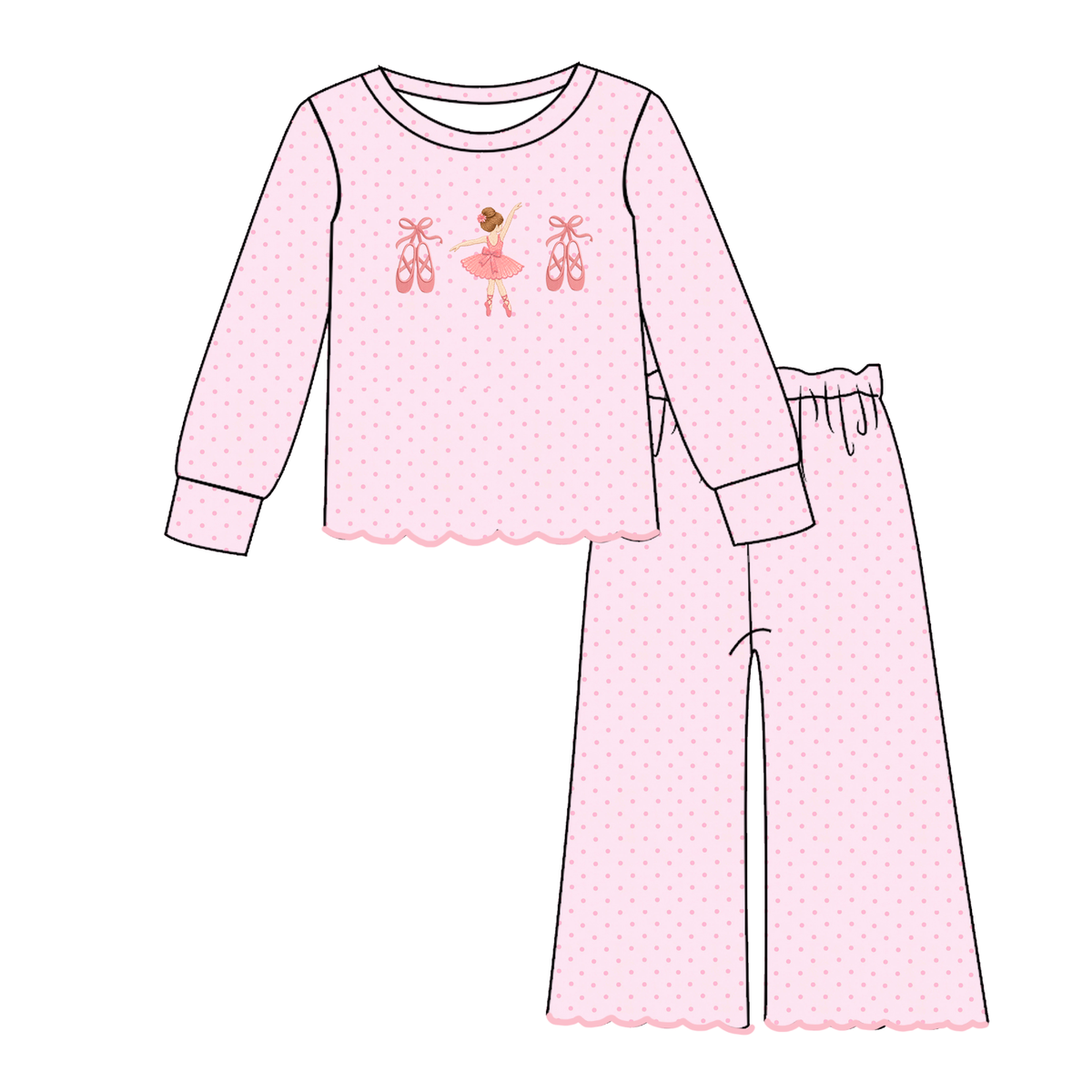 （Weekly Pre-Order）Girls Spring&Summer Princess Embroidery Scallop Set（Ends 10.28）