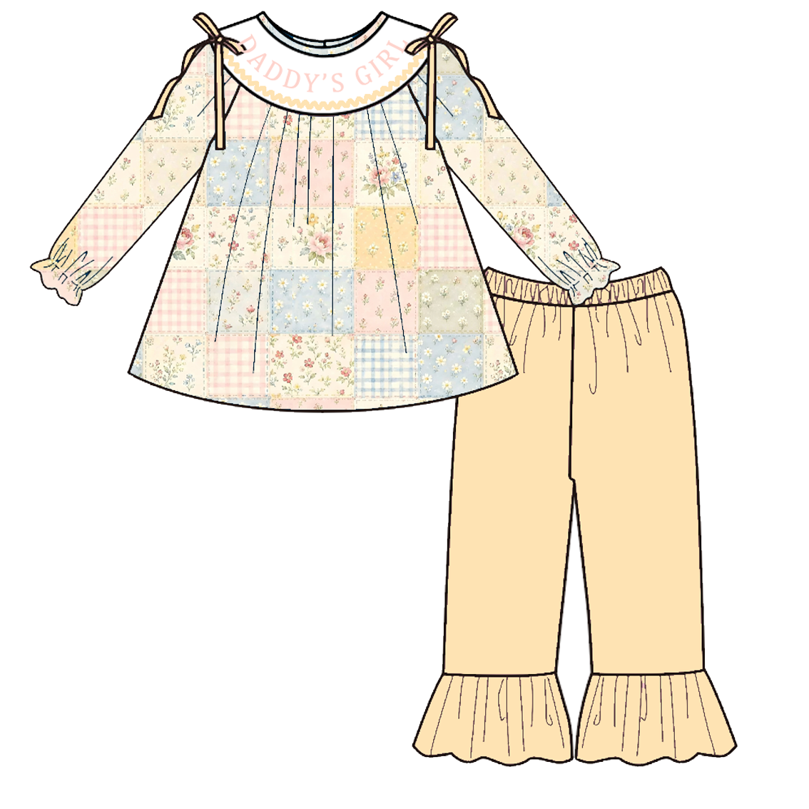 （Weekly Pre-Order）Sisters Spring&Summer DADDYS GIRL Embroidery Smocked Dress,Set&Romper（Ends 10.28）
