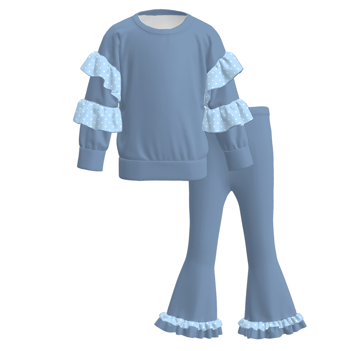 （Weekly Pre-Order）Girls Spring&Summer Print Ruffle Outfit Set（Ends 10.28）