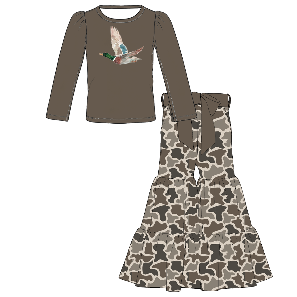 （Weekly Pre-Order）Girls Spring&Summer Print Ruffle Outfit Set（Ends 11.1）