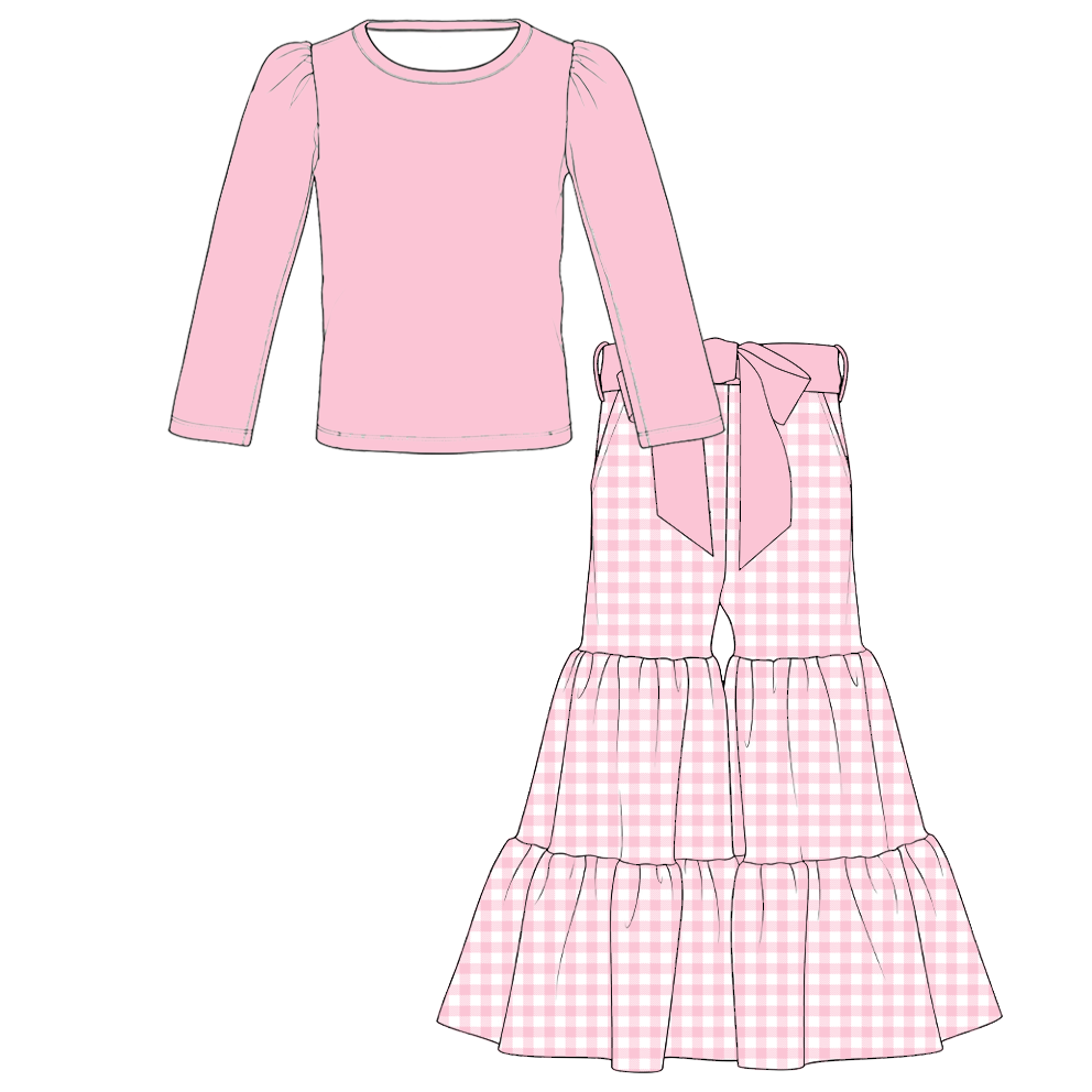 （Weekly Pre-Order）Girls Spring&Summer Print Ruffle Outfit Set（Ends 11.1）
