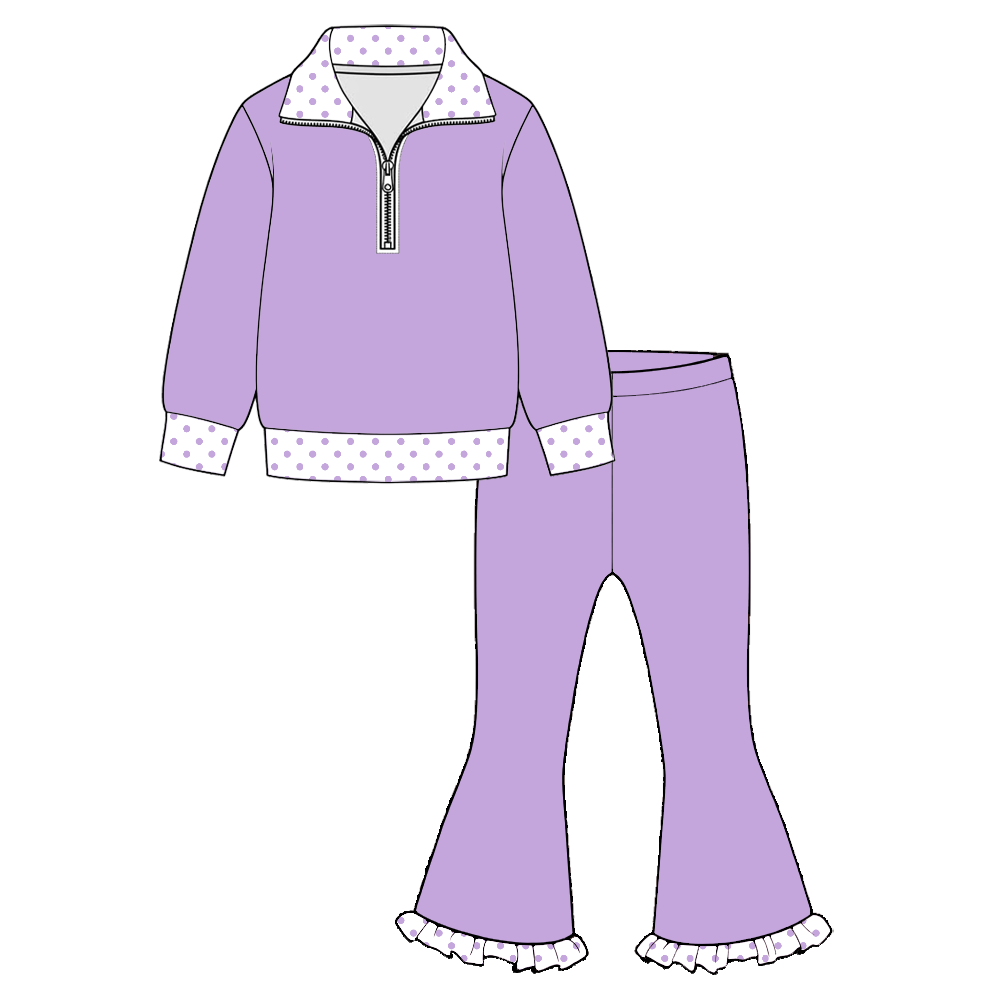（Weekly Pre-Order）Girls Spring&Summer Print Zipper Outfit Set（Ends 11.1）