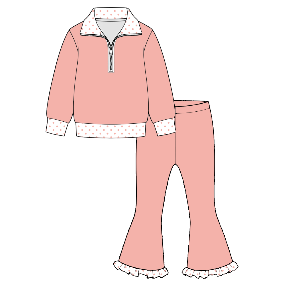 （Weekly Pre-Order）Girls Fall&Winter Zipper Outfit Set（Ends 10.6）