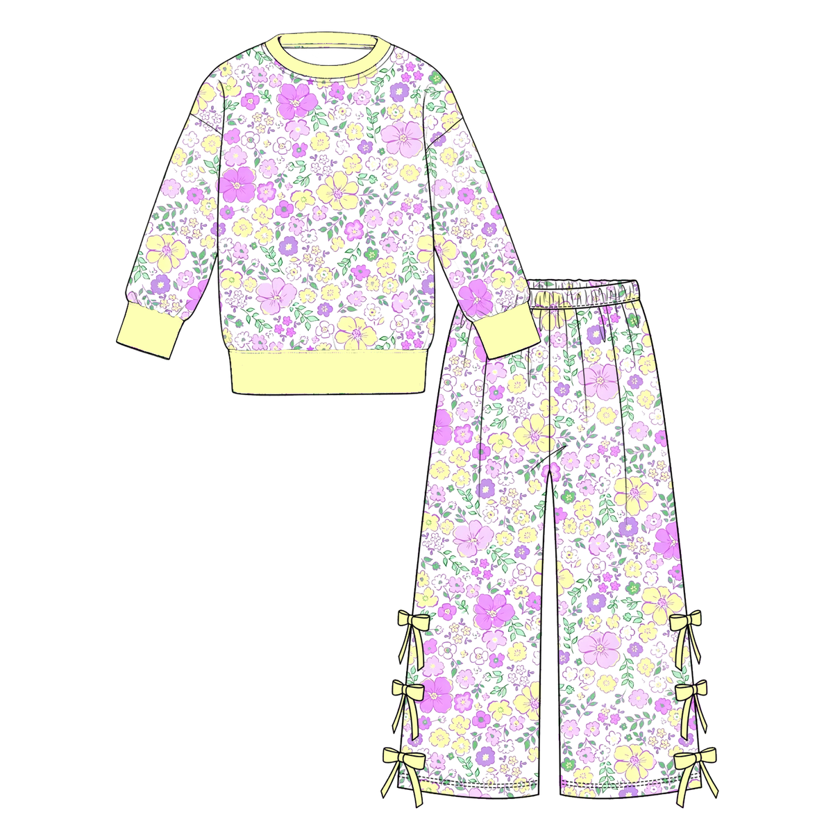 （Weekly Pre-Order）Girls Mardi Gras Print Outfit Set（Ends 10.18）