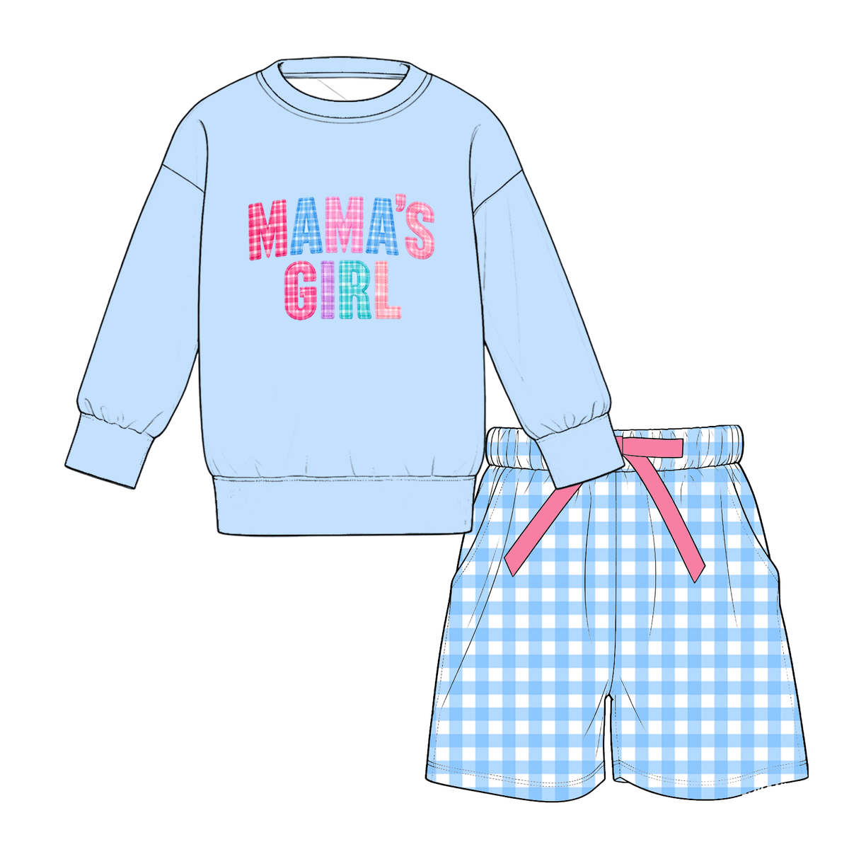 （Weekly Pre-Order）Girls Spring&Summer Print Shorts Set&Pants Set（Ends 11.1）