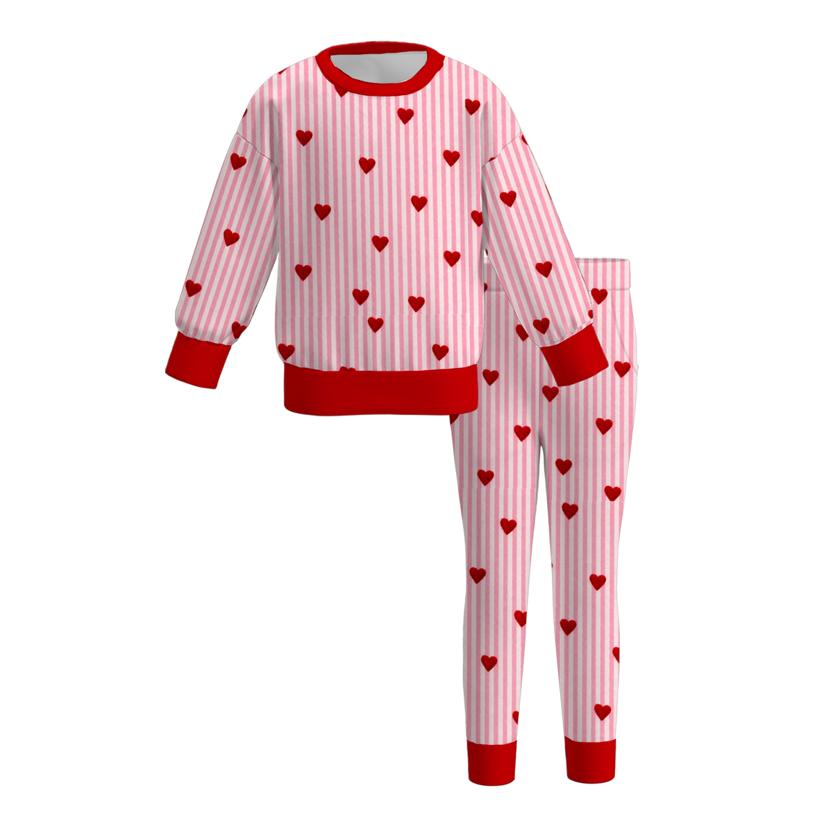 （Weekly Pre-Order）Girls Valentine's Day Print Dress,Set&Jumpsuit（Ends 11.8）