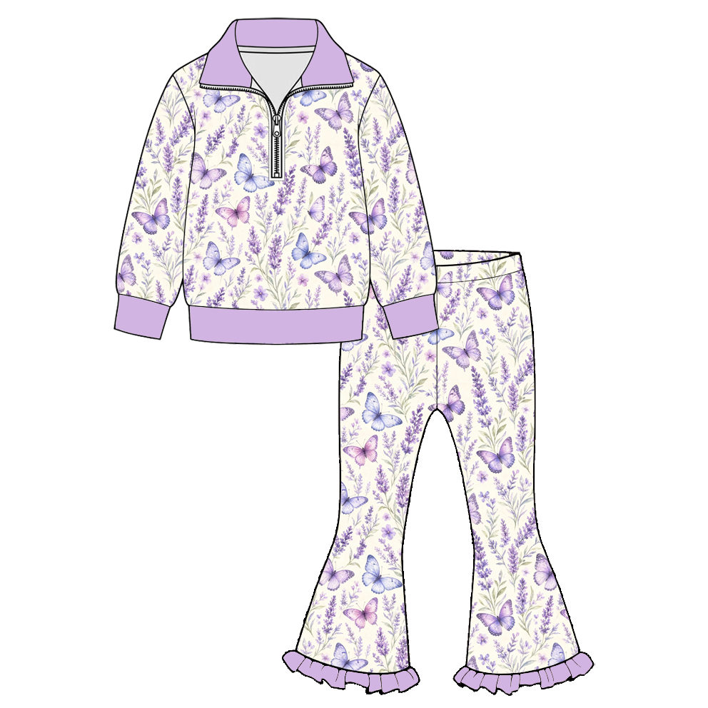 （Weekly Pre-Order）Girls Spring&Summer Print Zipper Outfit Set（Ends 11.8）
