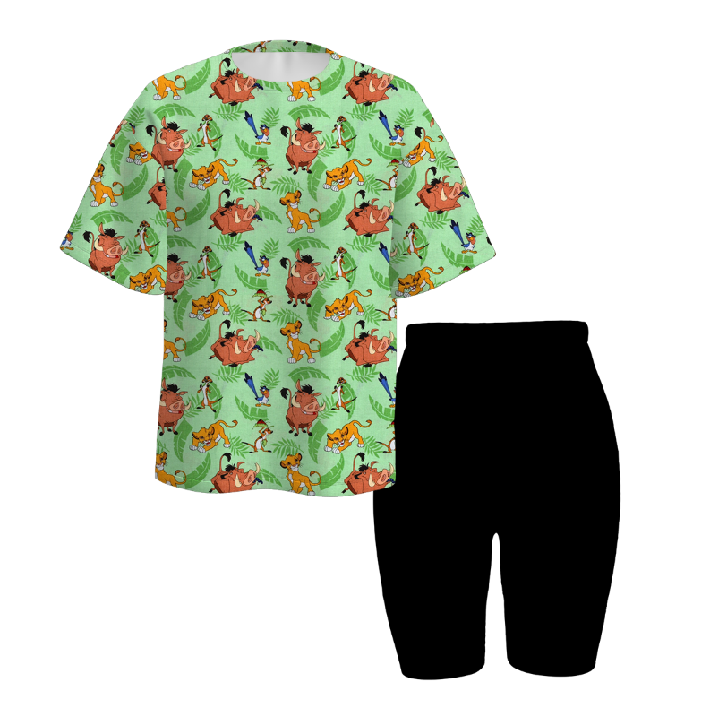 （Pre Order）Family Spring and Summer Cartoon Print Set＆Top