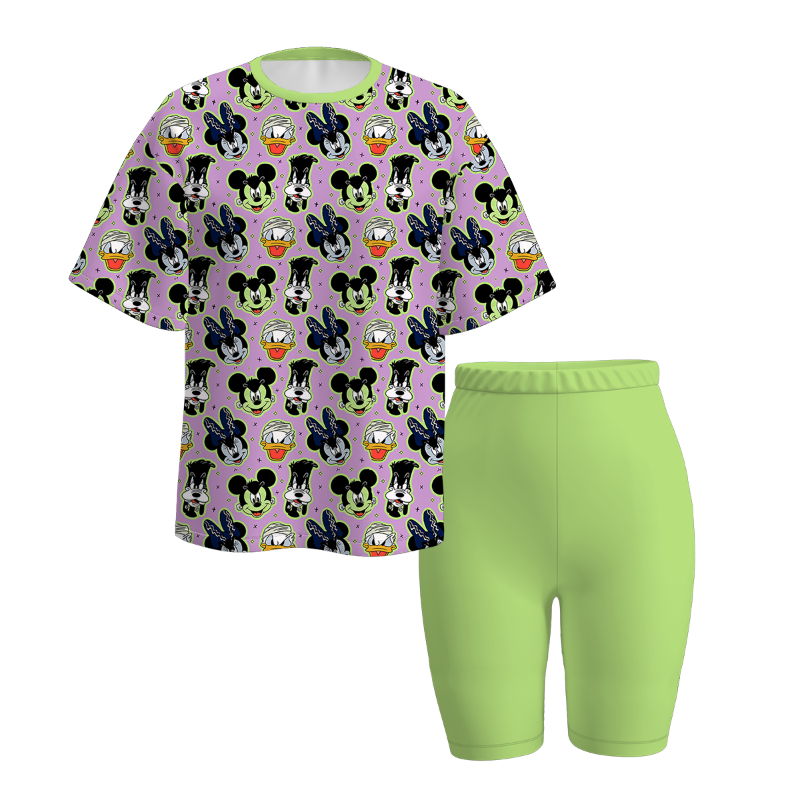（Pre Order）Family Halloween Cartoon Print Set＆Top