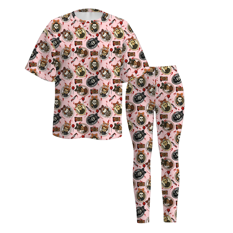 （Pre Order）Family Halloween Cartoon Print Dress,Set＆Romper