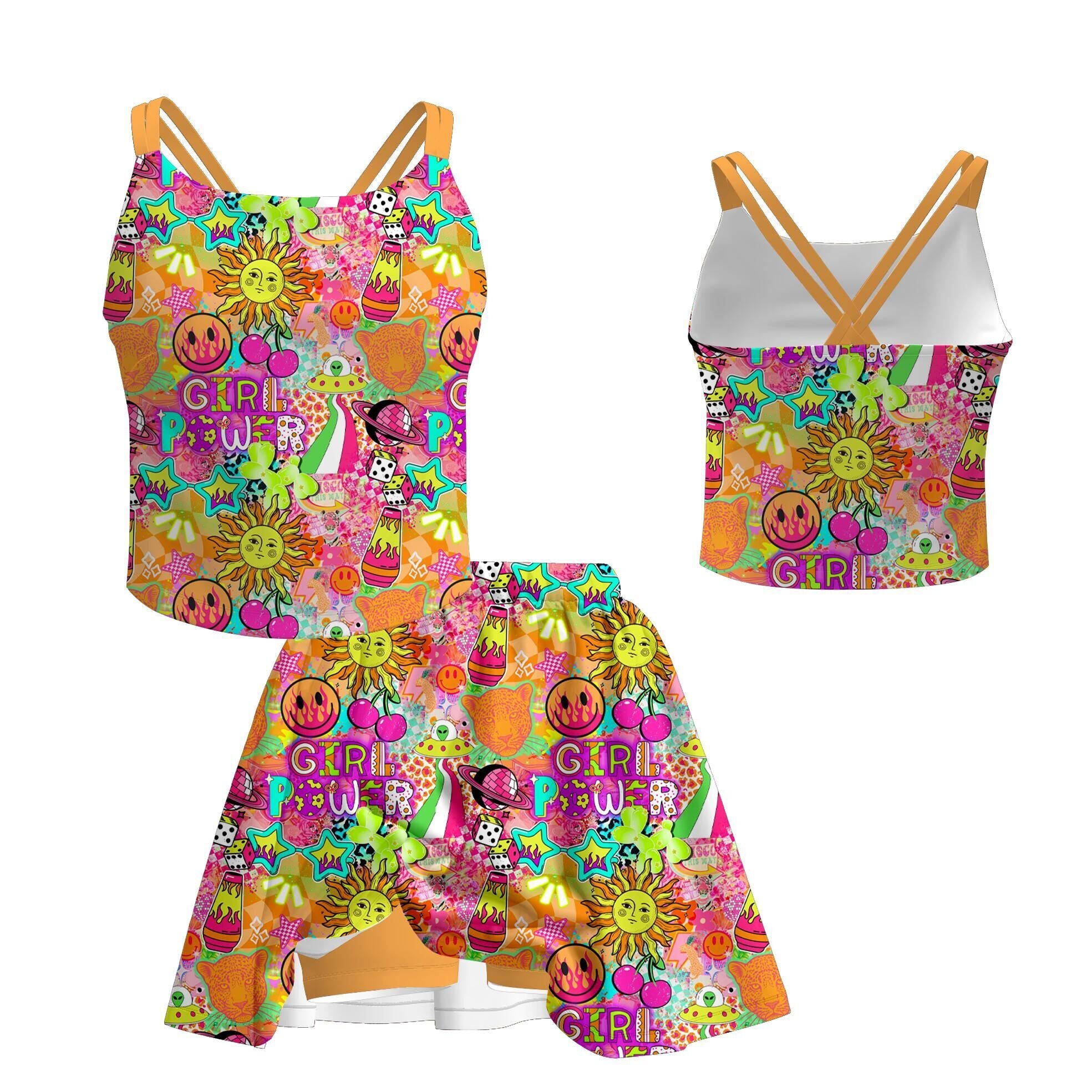 （Pre Order）Family Spring&Summer Print Skort Set