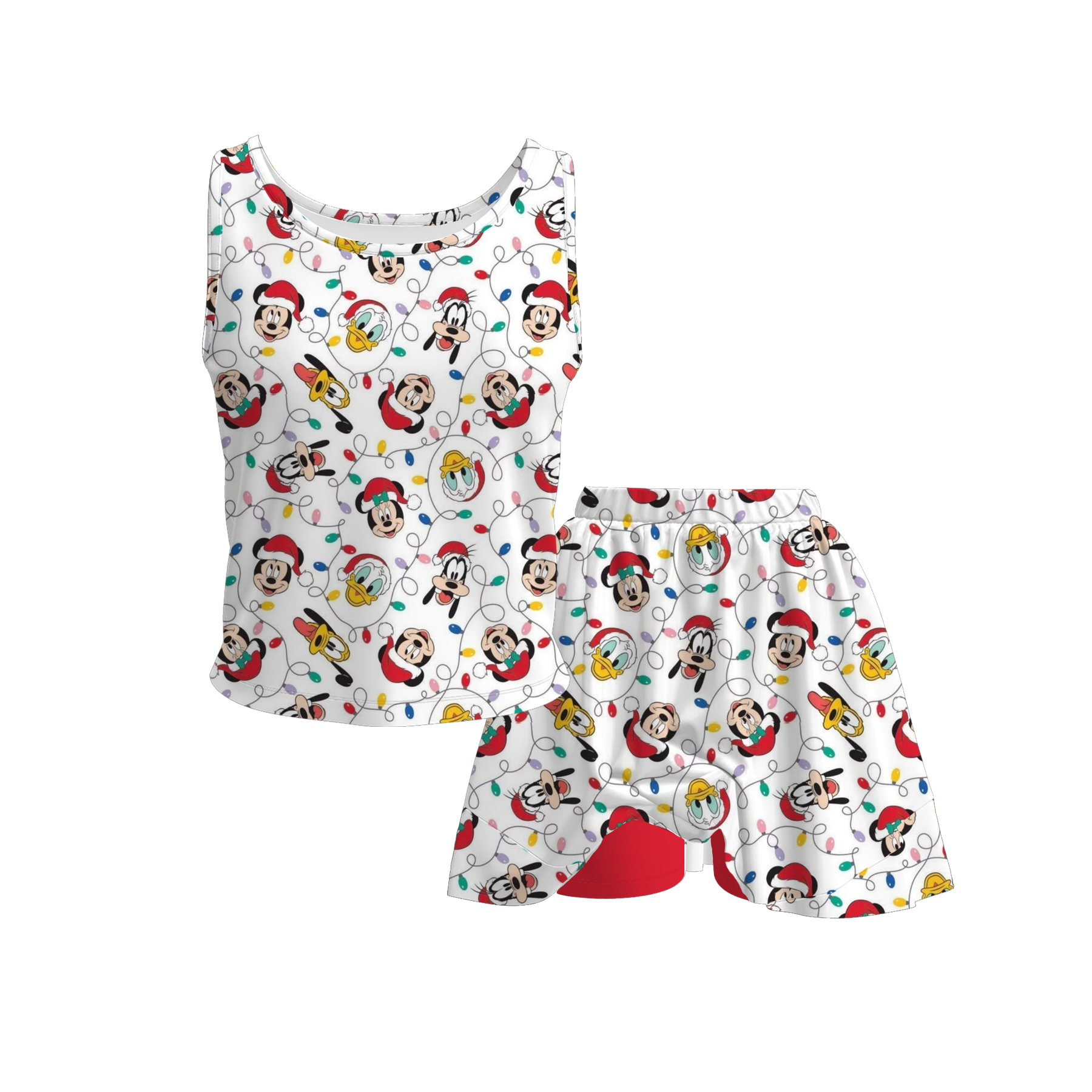 （Pre Order）Adults Christmas Print Skort Set