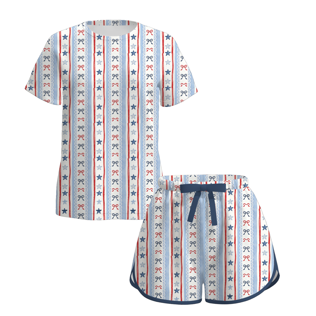 （Pre Order）Mommy and Me Spring&Summer Print Shorts Set