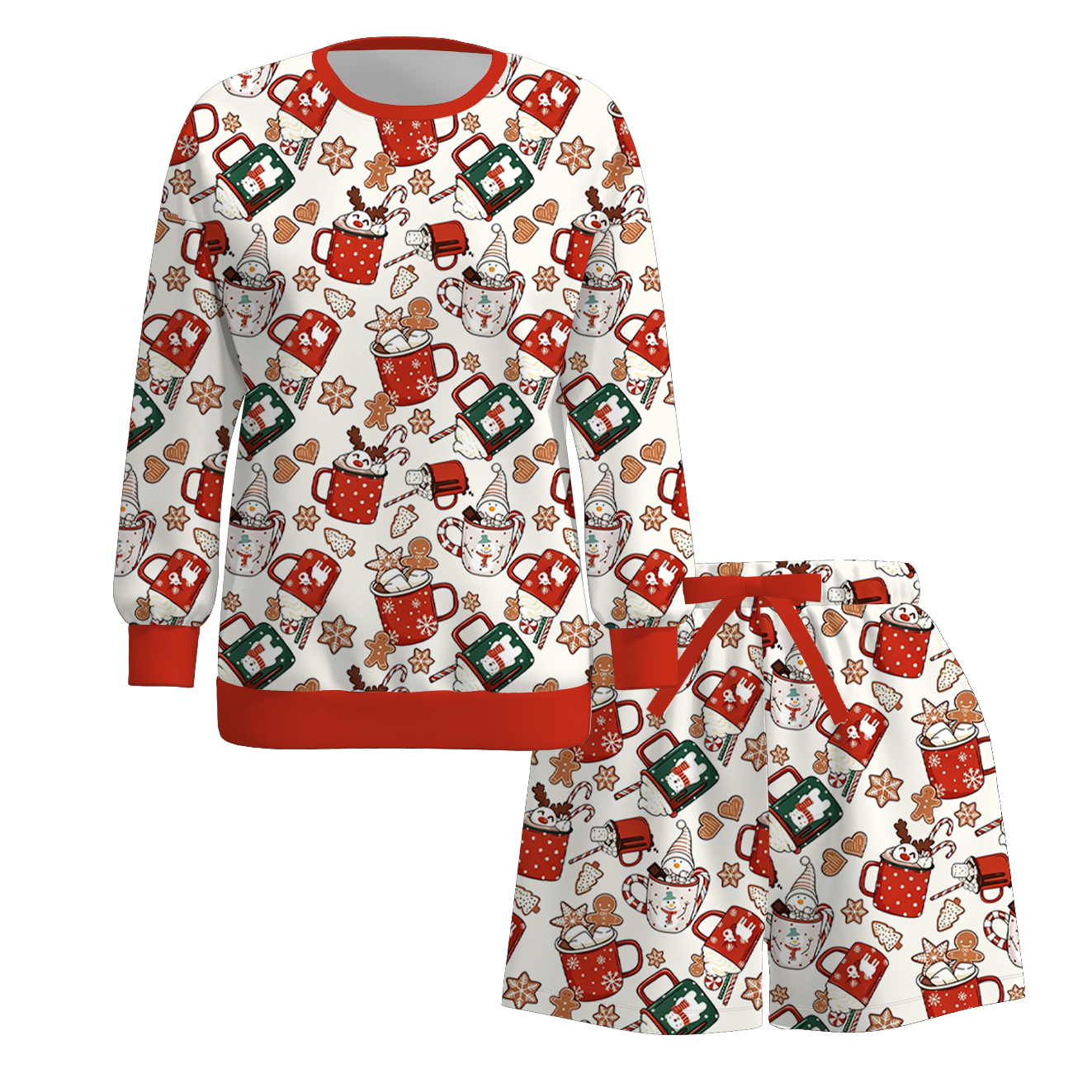 （Pre Order）Family Christmas Print Shorts Set