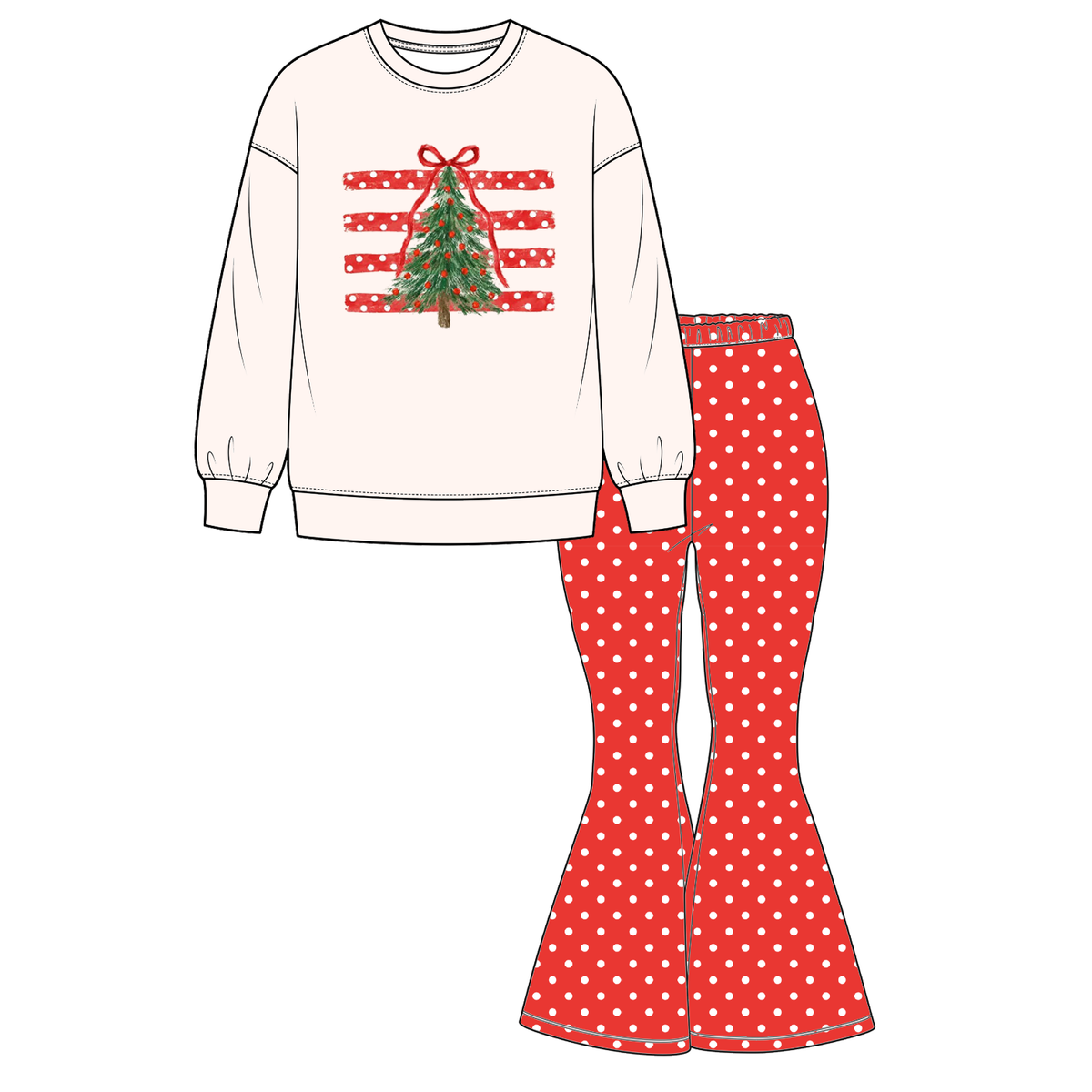 （Weekly Pre-Order）Mommy&Me Christmas Print Sweatshirt Suit（Ends 9.27）