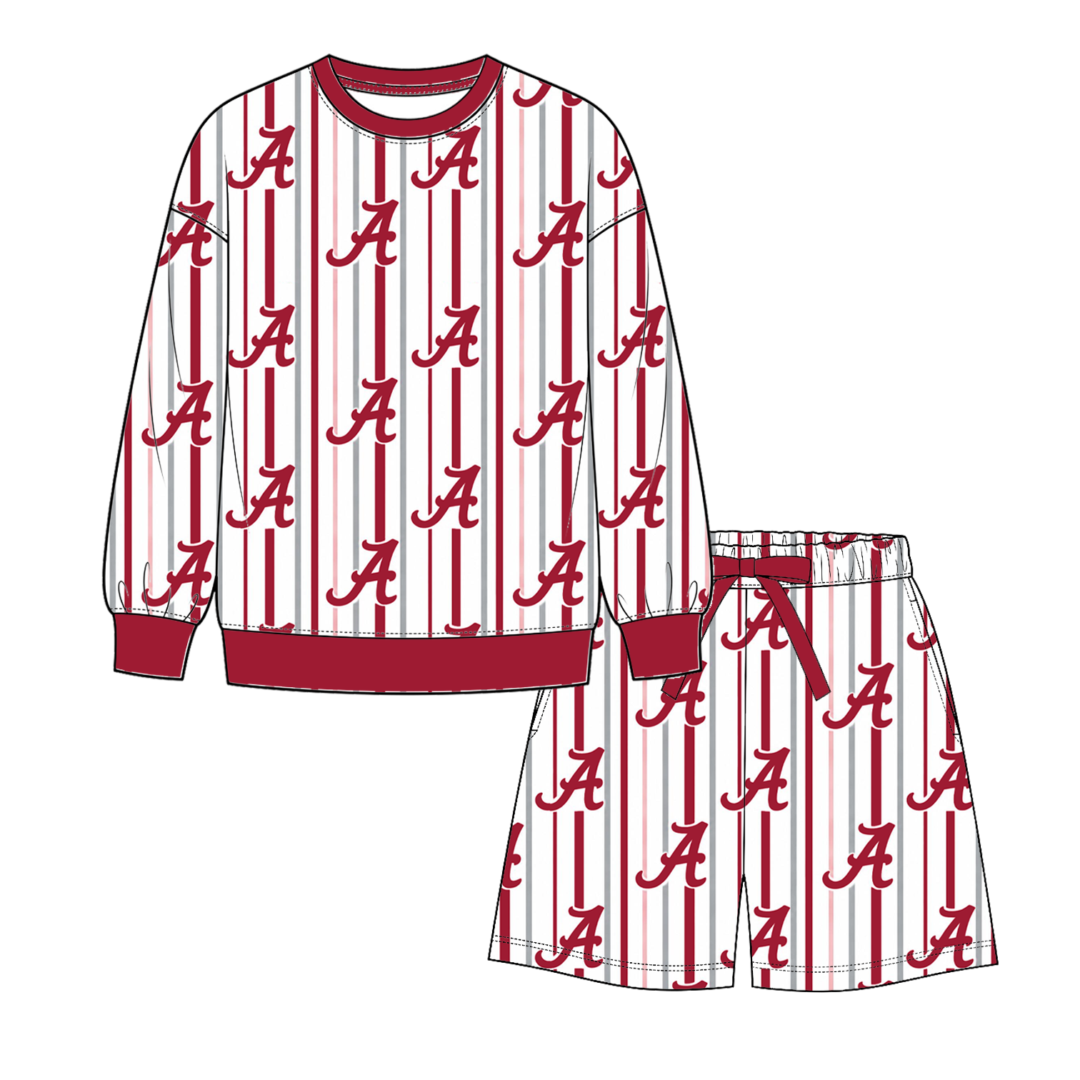 （Weekly Pre-Order）Mommy&Me Football Print Shorts Set（Ends 9.20）