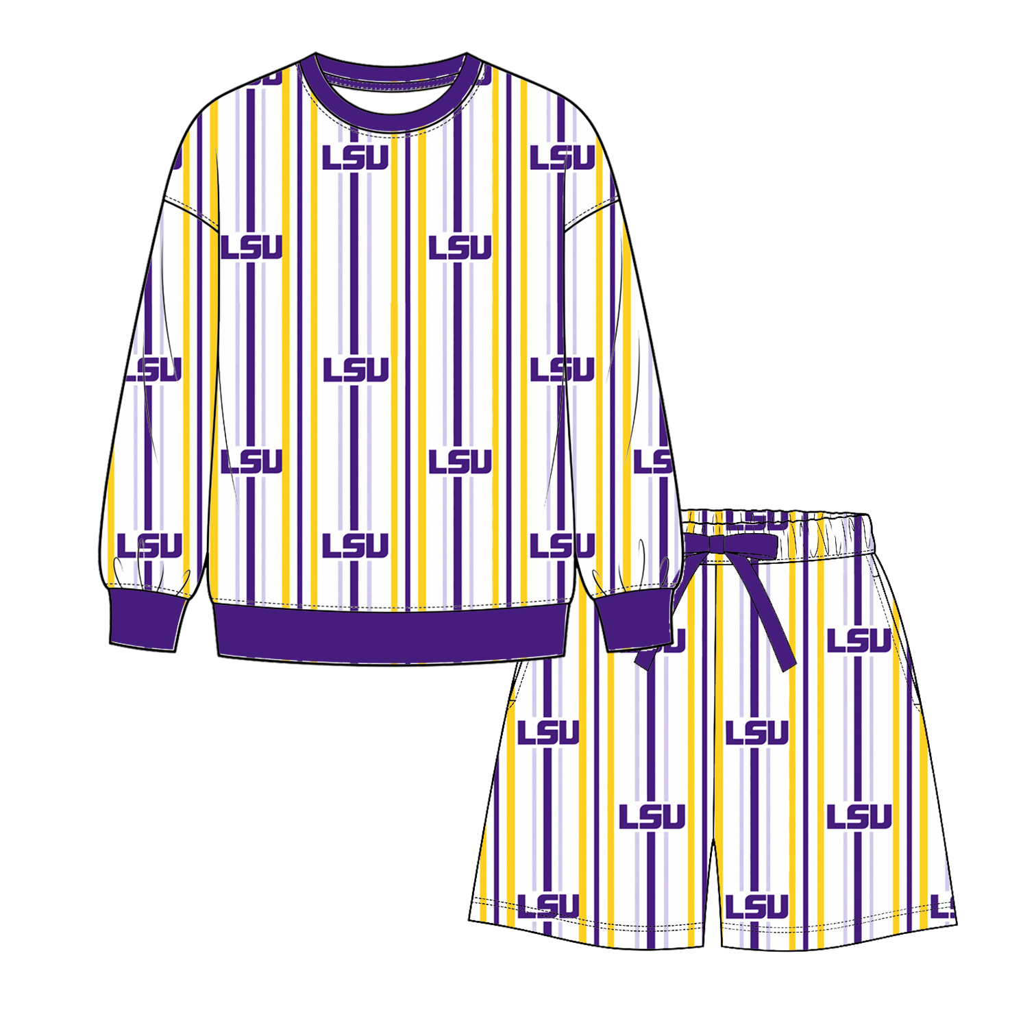 （Weekly Pre-Order）Mommy&Me Football Print Shorts Set（Ends 9.20）