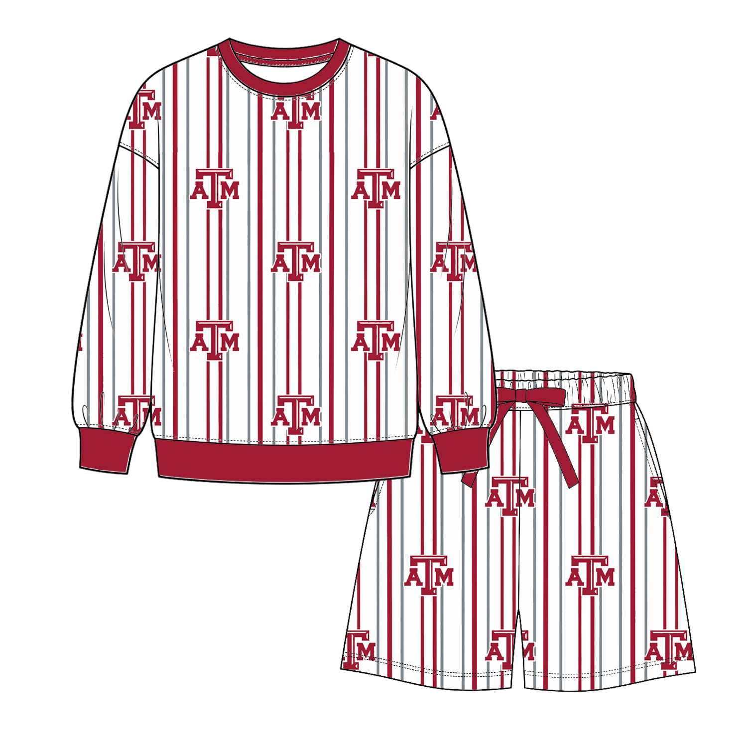 （Weekly Pre-Order）Mommy&Me Football Print Shorts Set（Ends 9.20）