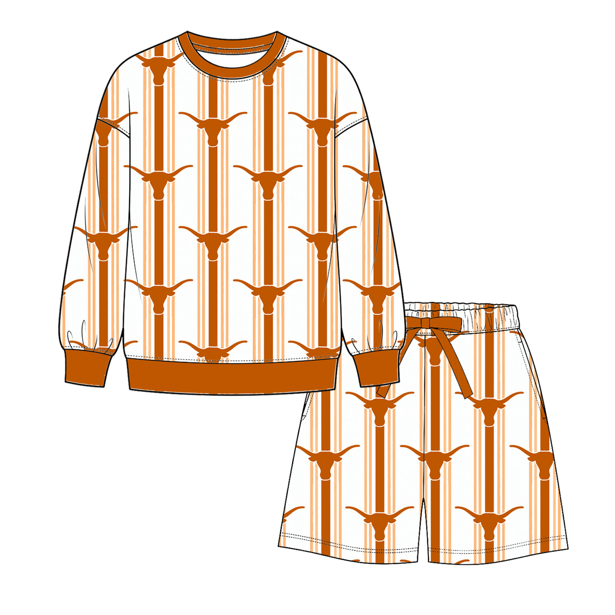 （Weekly Pre-Order）Mommy&Me Football Print Shorts Set（Ends 9.20）